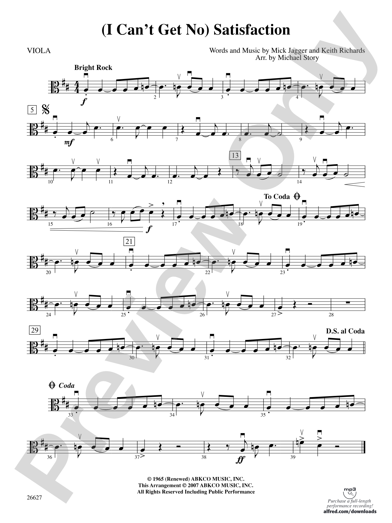 (I Can't Get No) Satisfaction: Viola