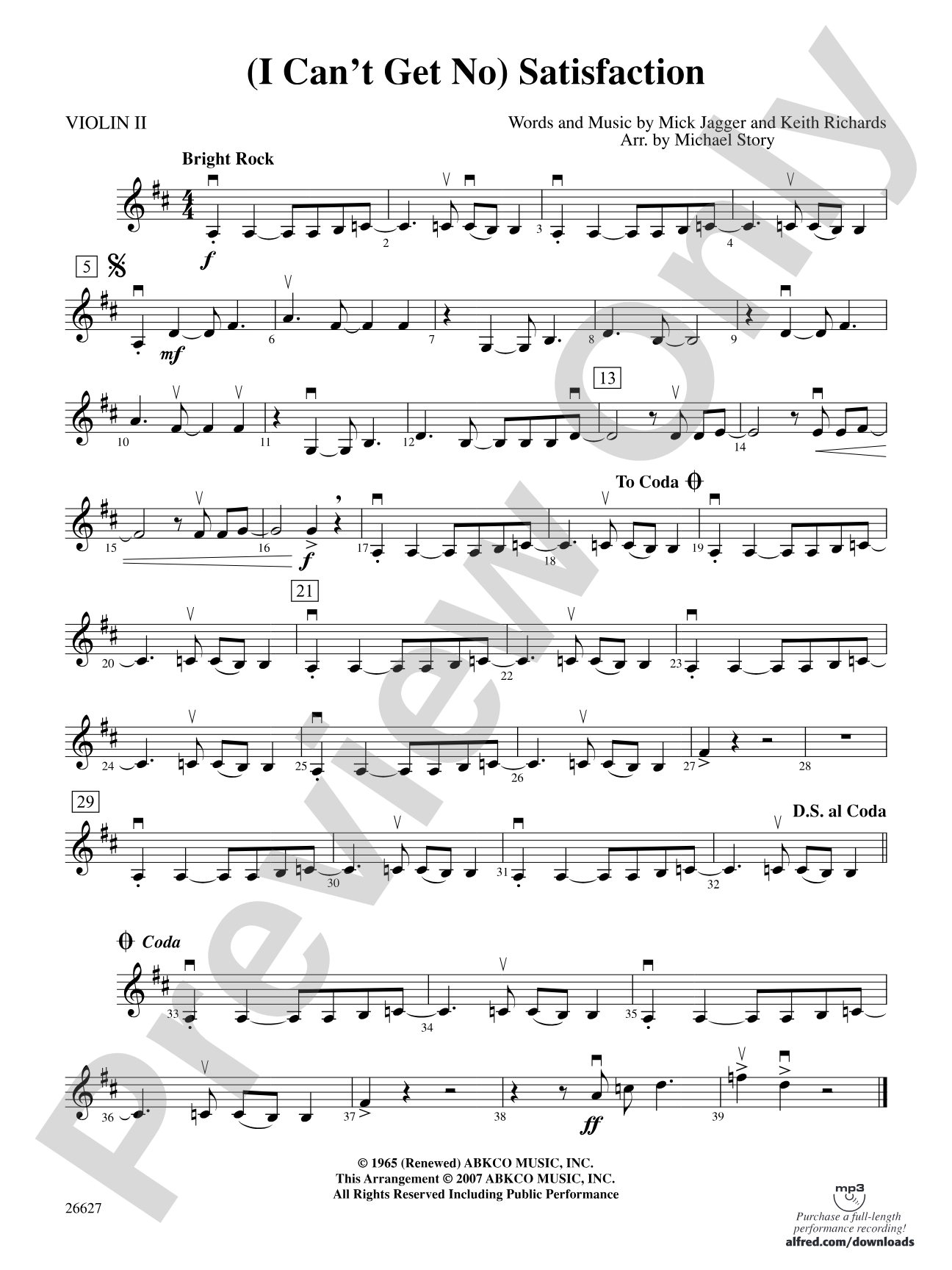 (I Can't Get No) Satisfaction: 2nd Violin