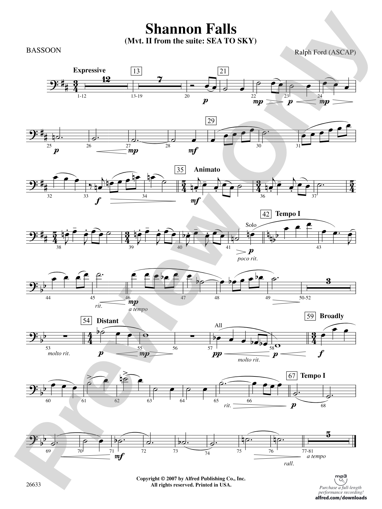 Shannon Falls: Bassoon