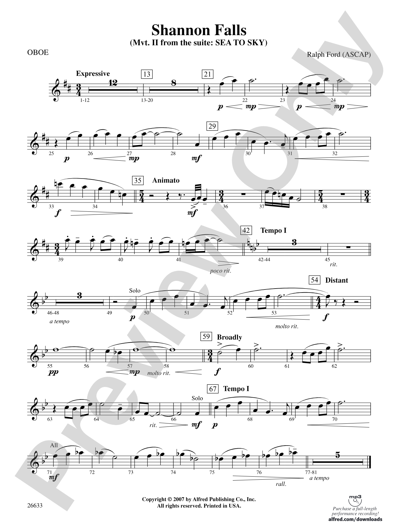 Shannon Falls: Oboe