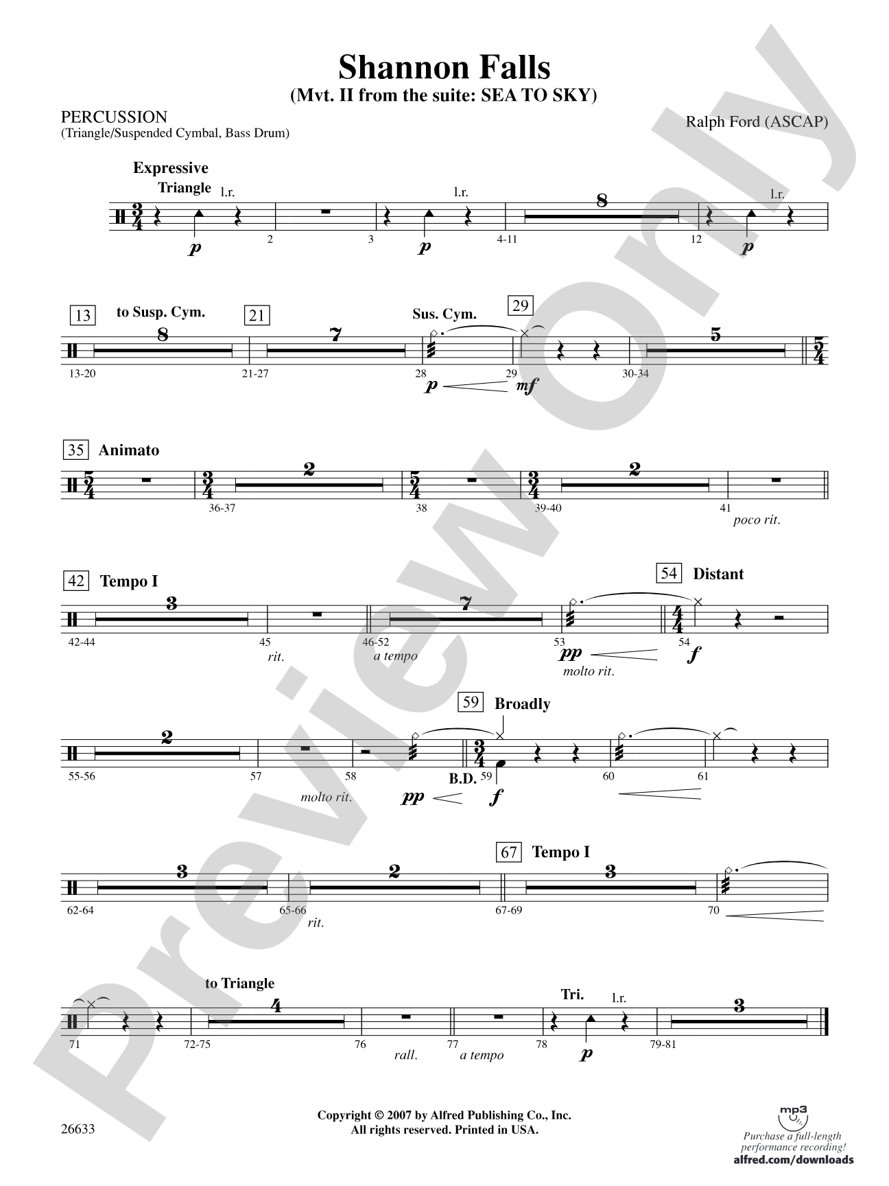 Shannon Falls: 1st Percussion
