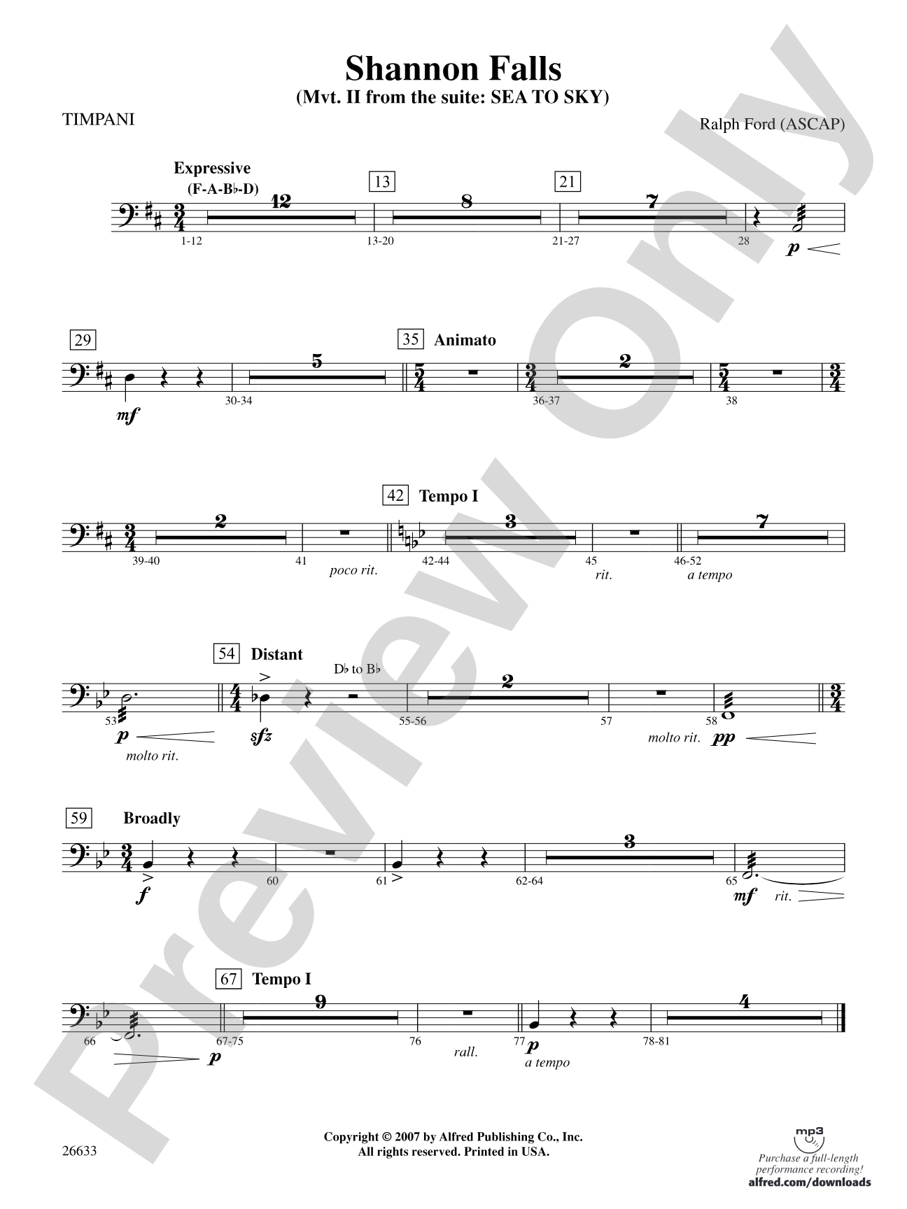 Shannon Falls: Timpani
