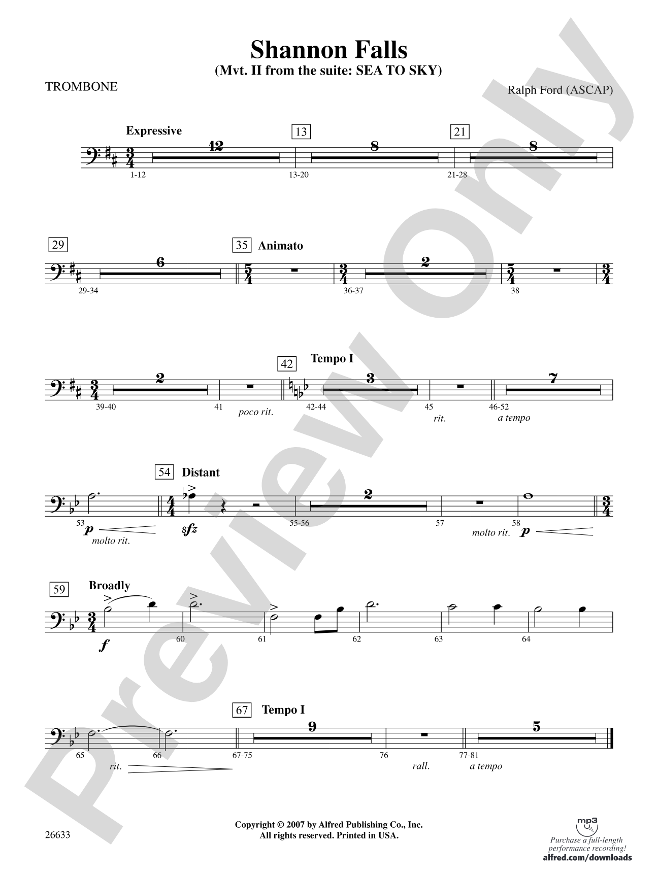 Shannon Falls: 1st Trombone