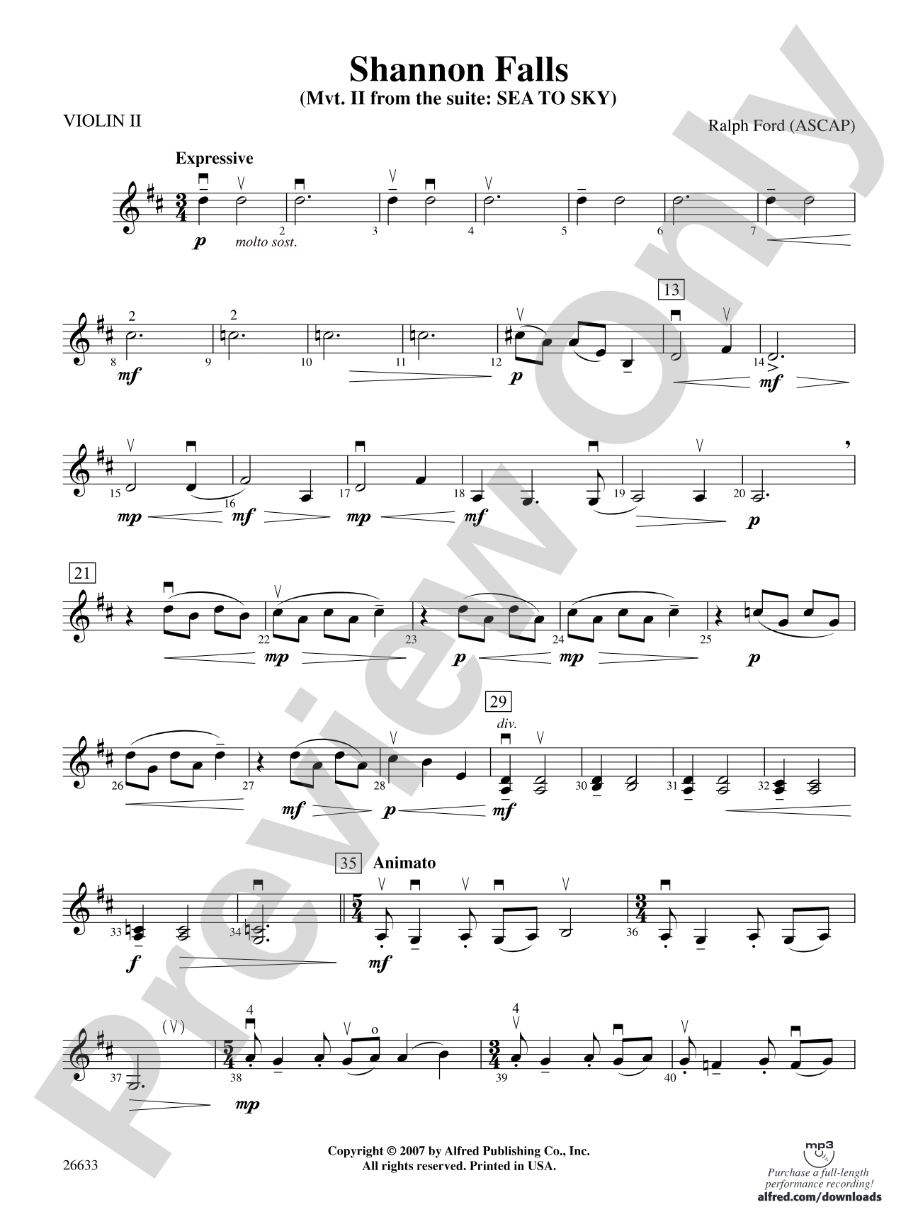 Shannon Falls: 2nd Violin