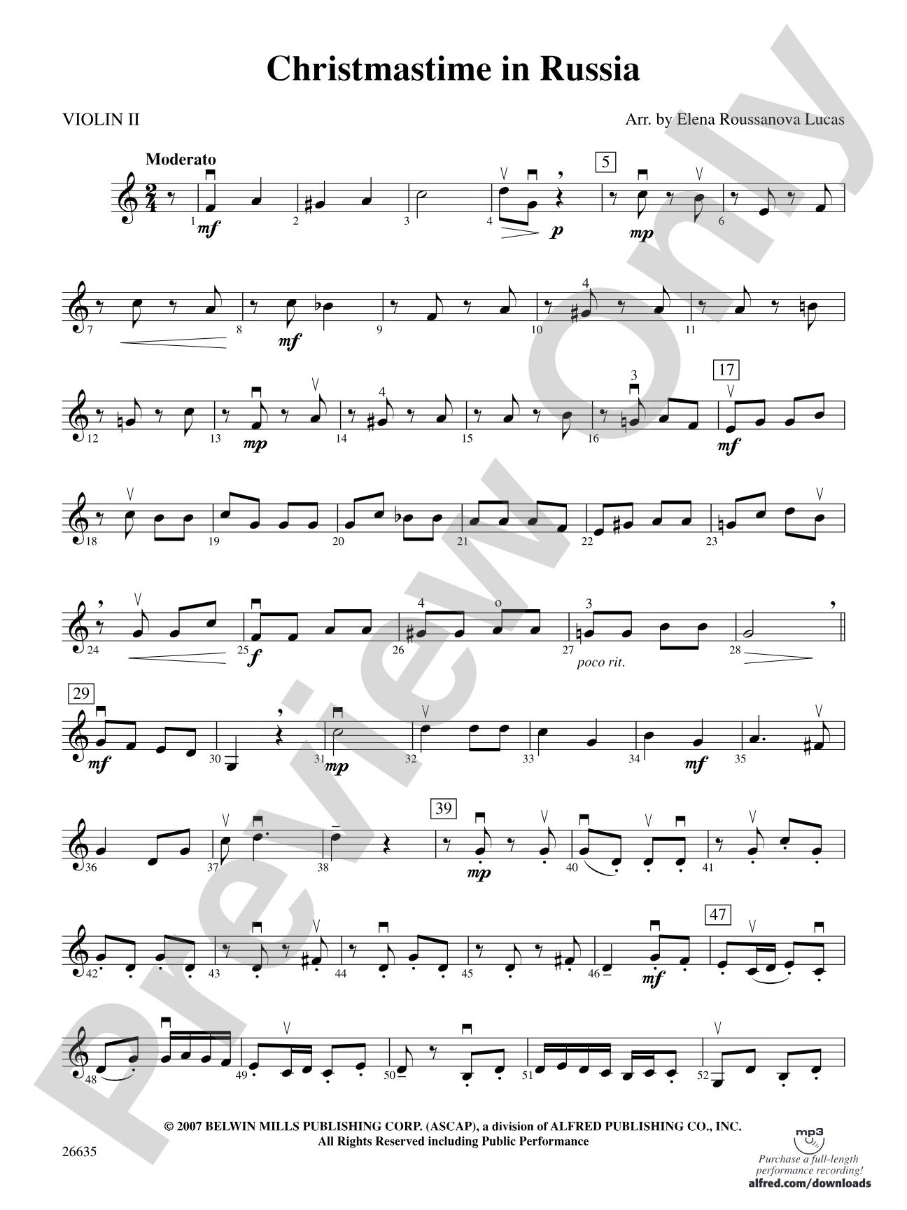 Christmastime in Russia: 2nd Violin