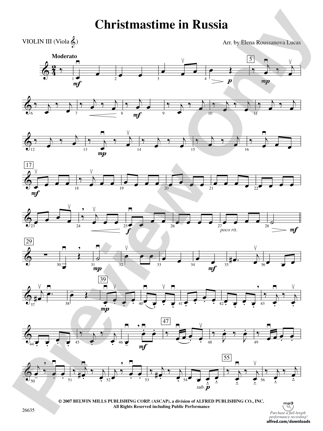 Christmastime in Russia: 3rd Violin (Viola [TC])