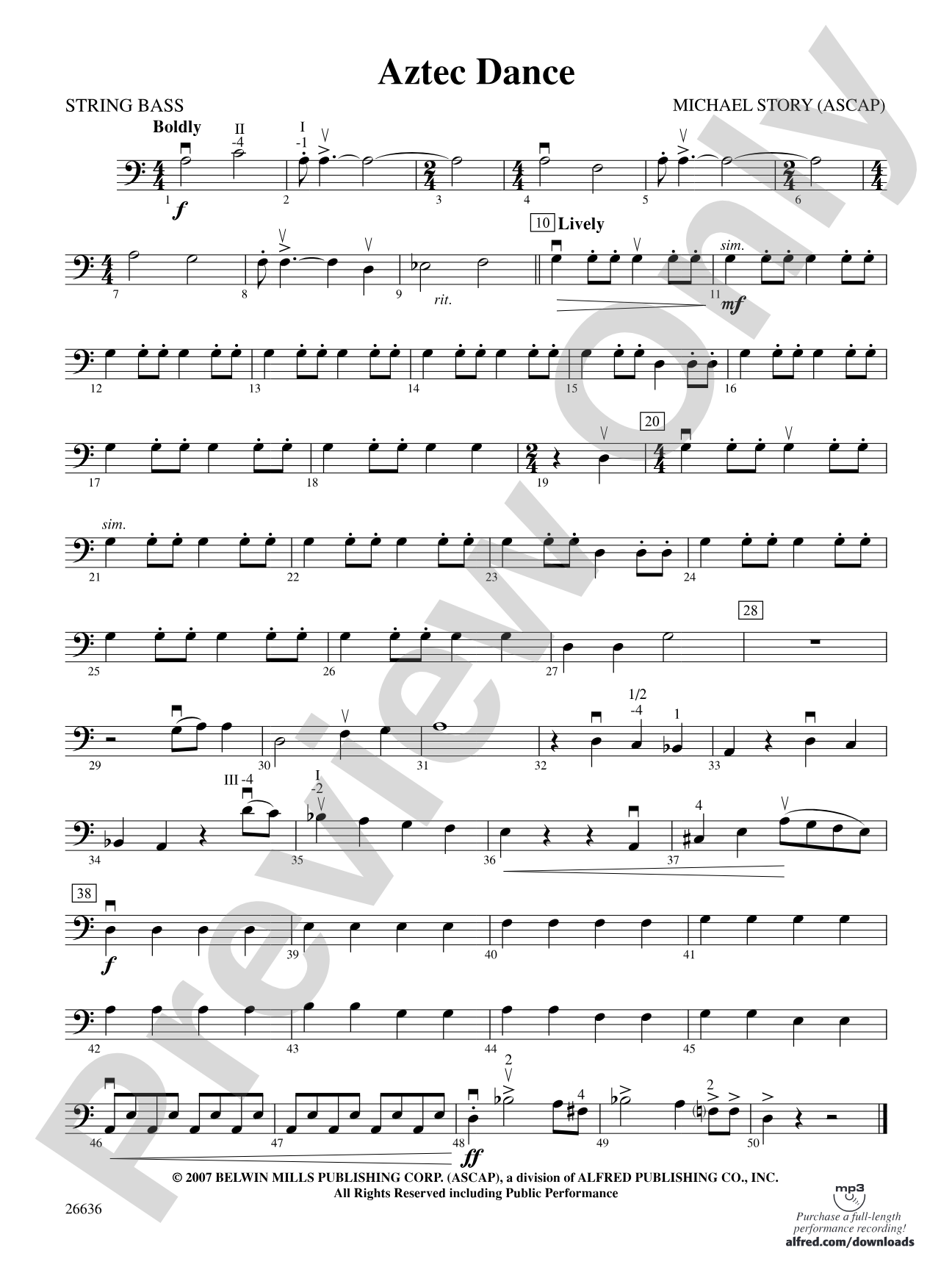 Aztec Dance: String Bass