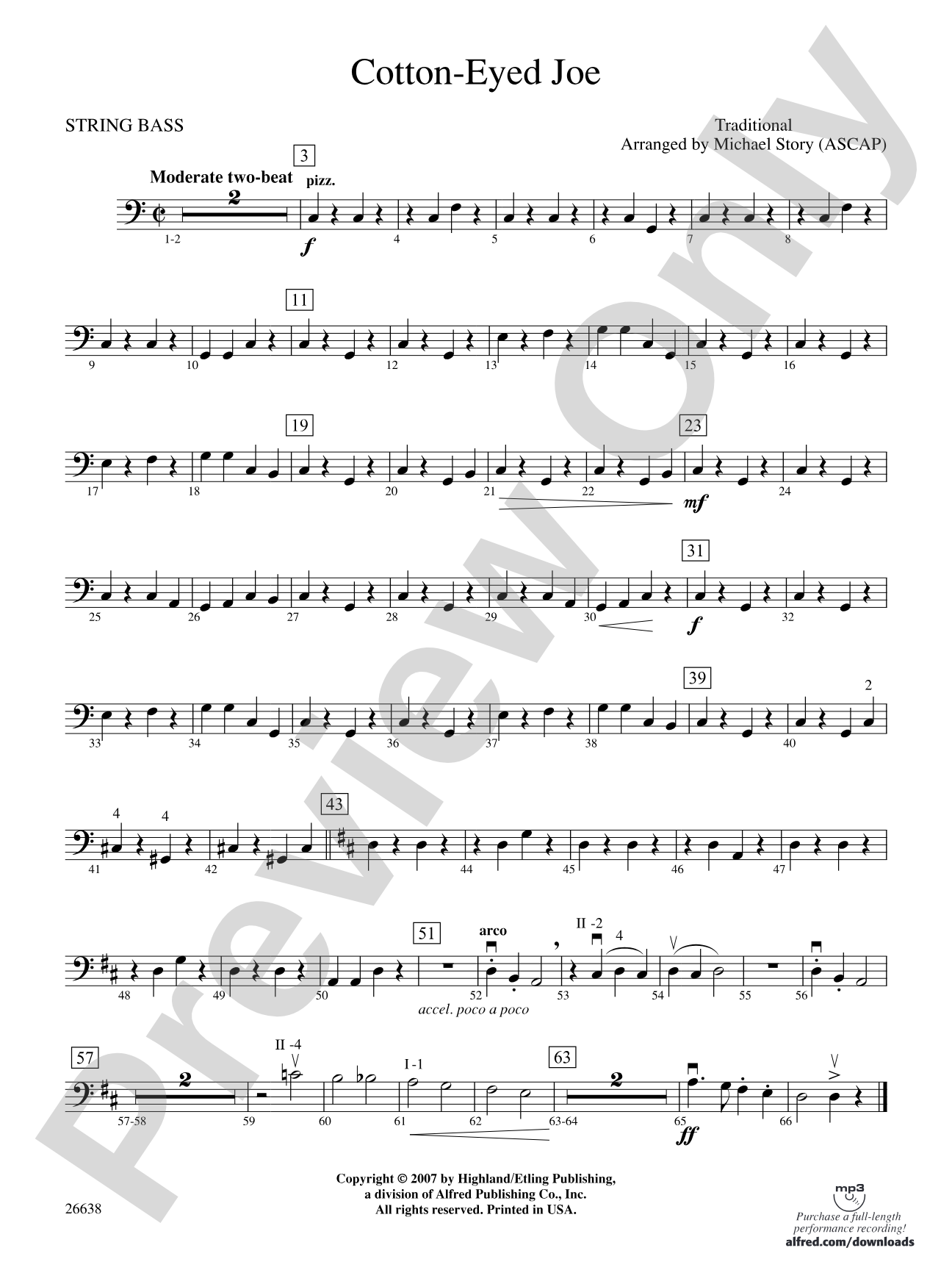Cotton-Eyed Joe: String Bass