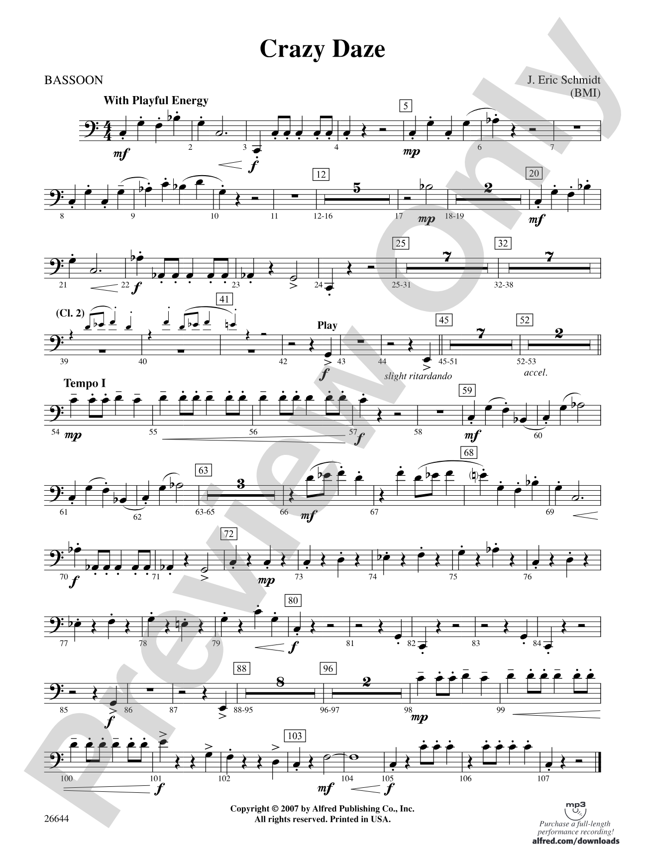 Crazy Daze: Bassoon