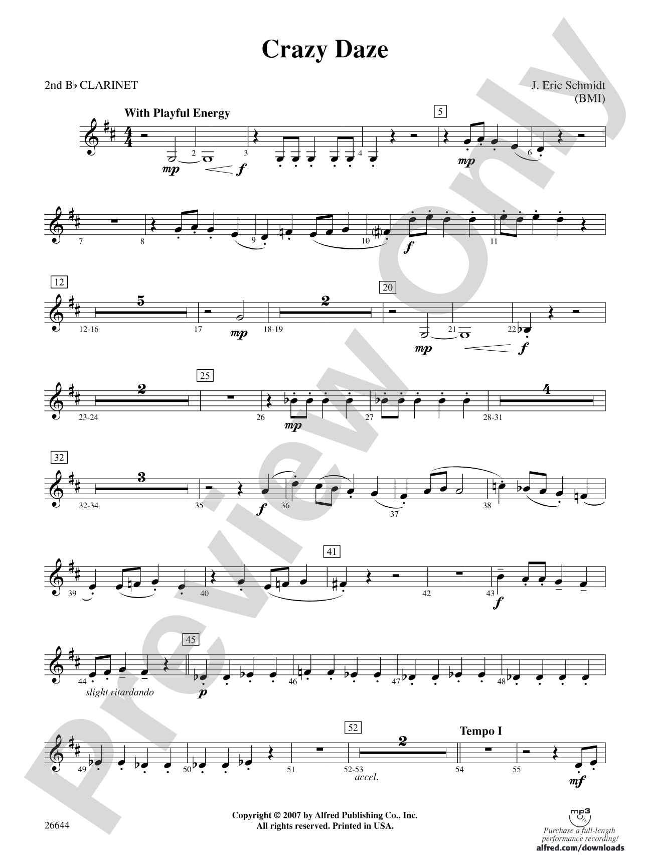 Crazy Daze: 2nd B-flat Clarinet