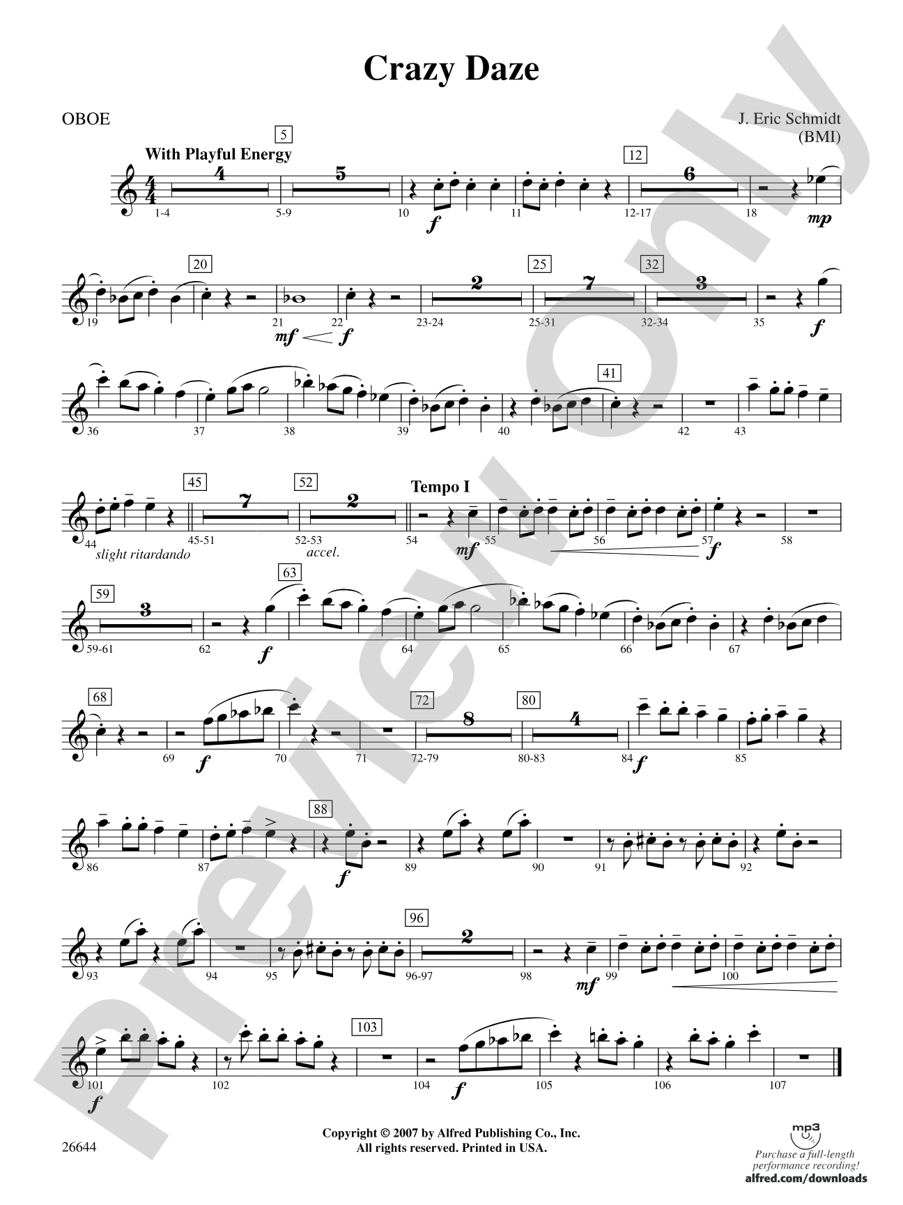 Crazy Daze: Oboe