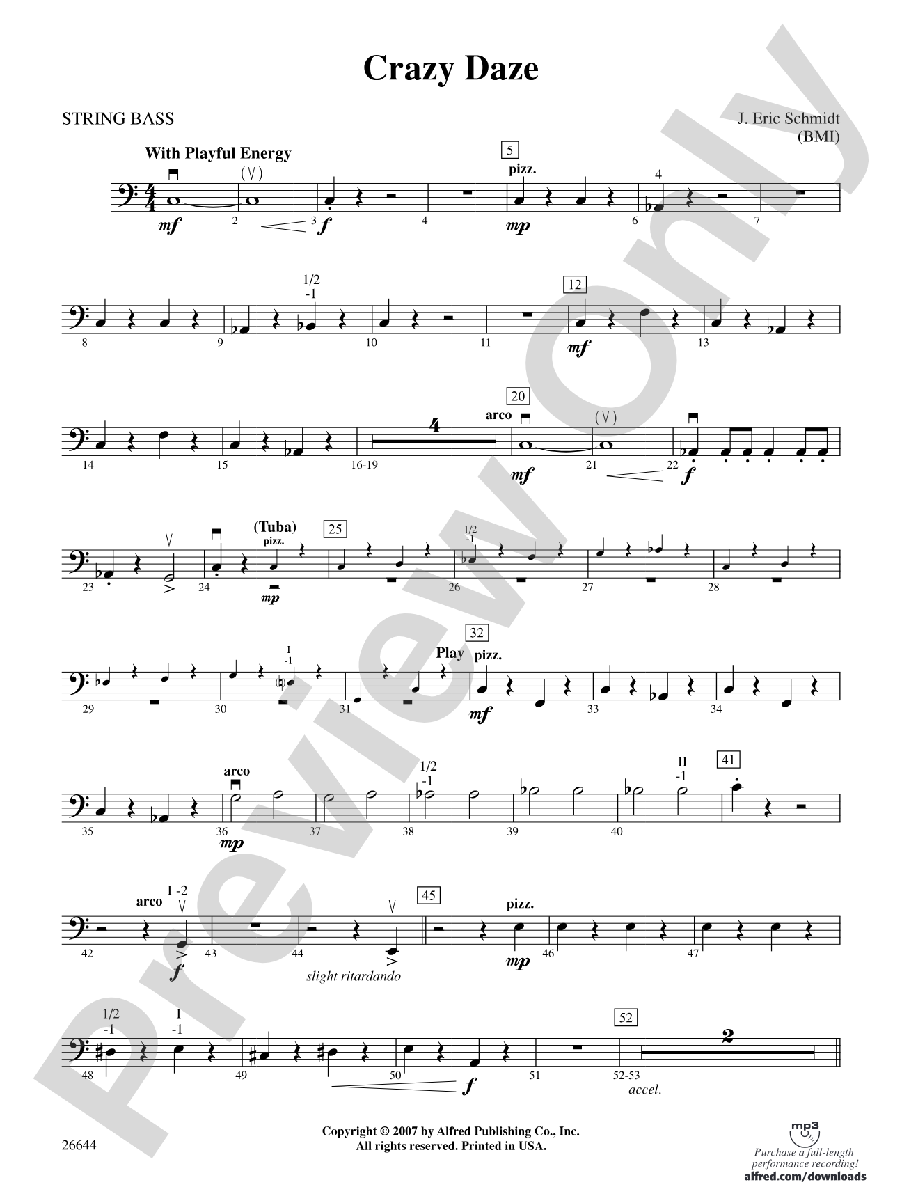Crazy Daze: String Bass