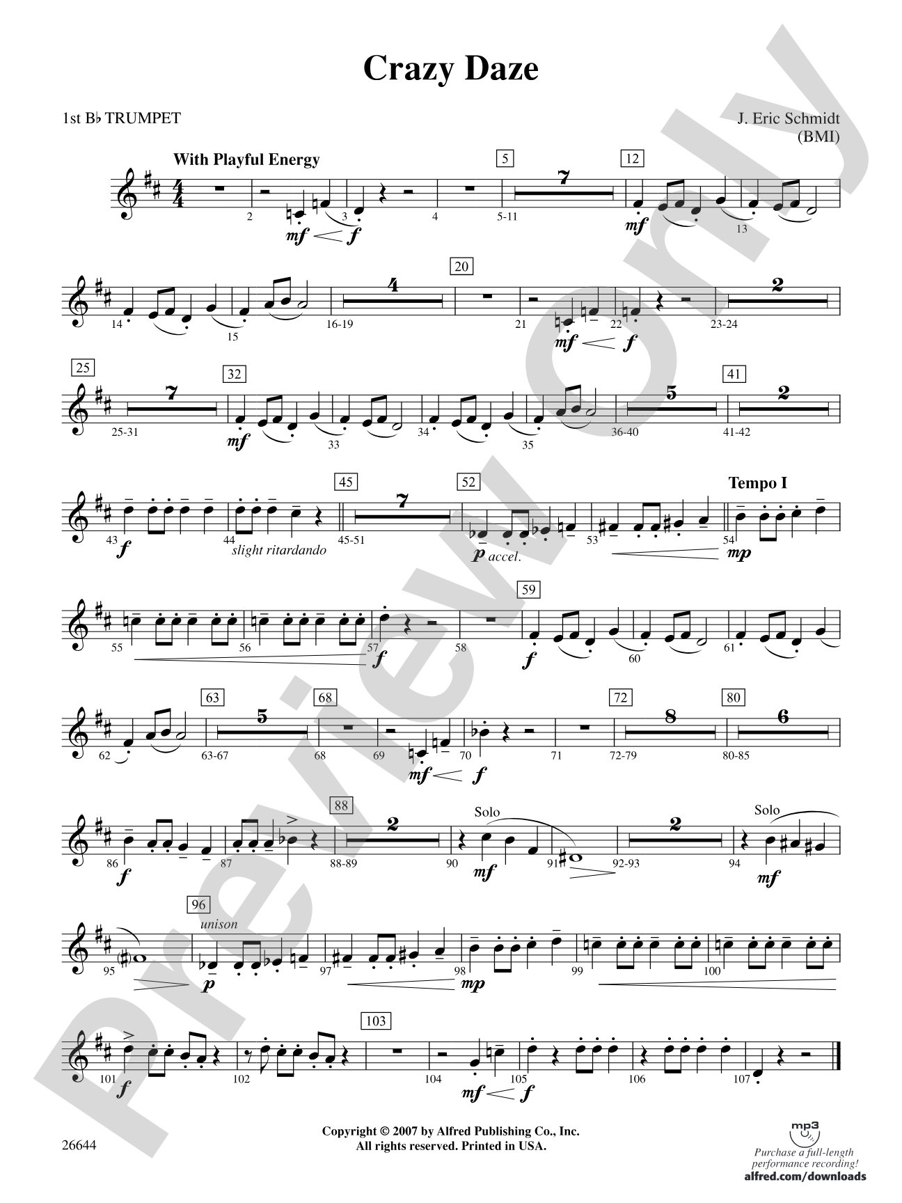 Crazy Daze: 1st B-flat Trumpet