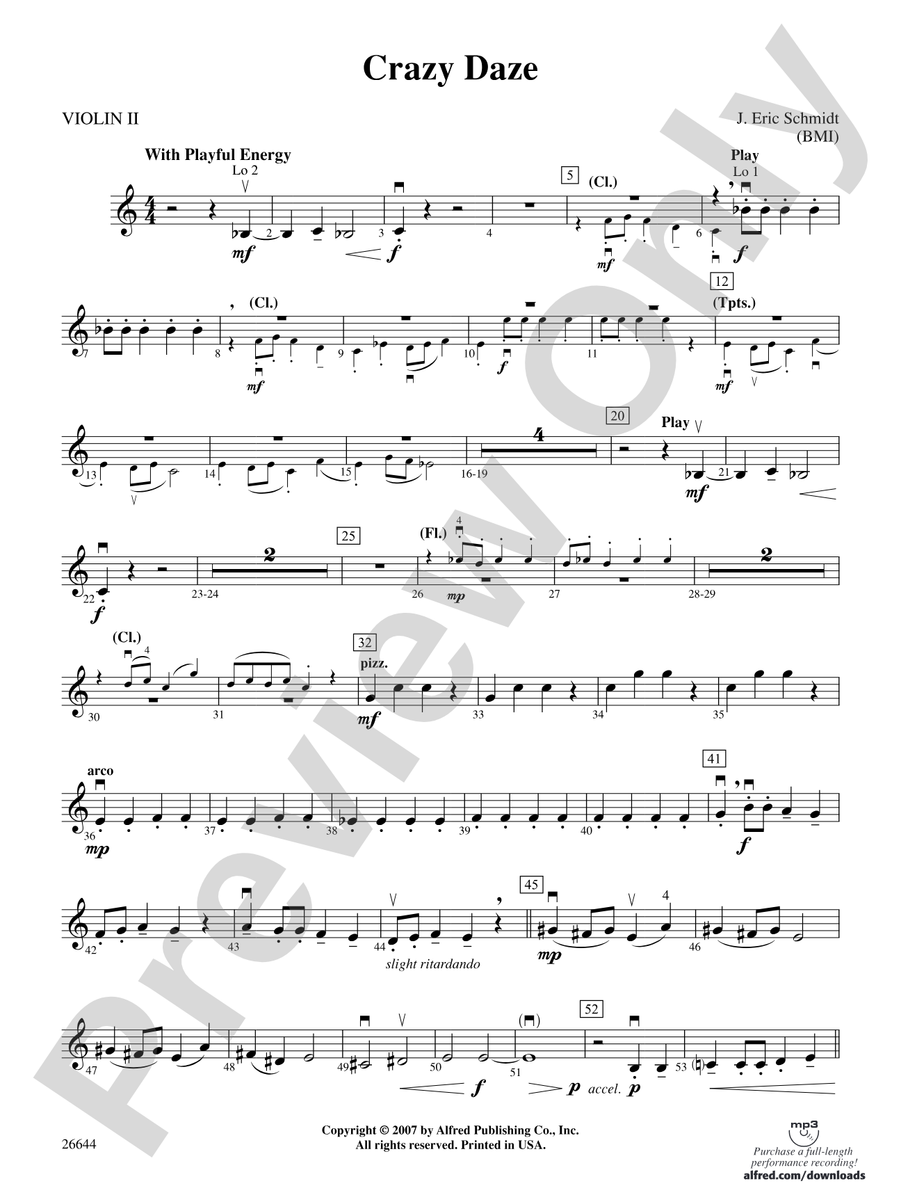 Crazy Daze: 2nd Violin