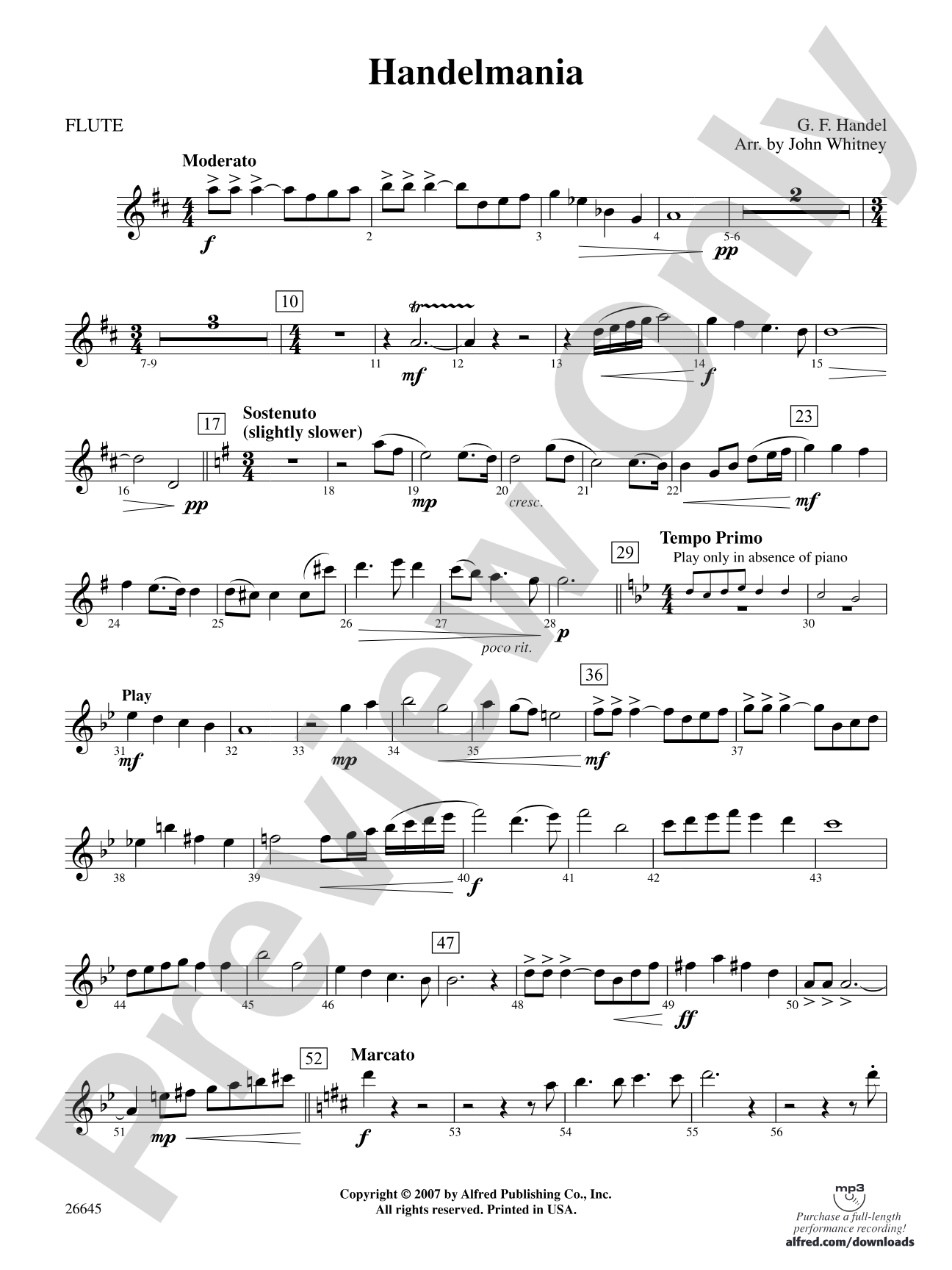 Handelmania: Flute