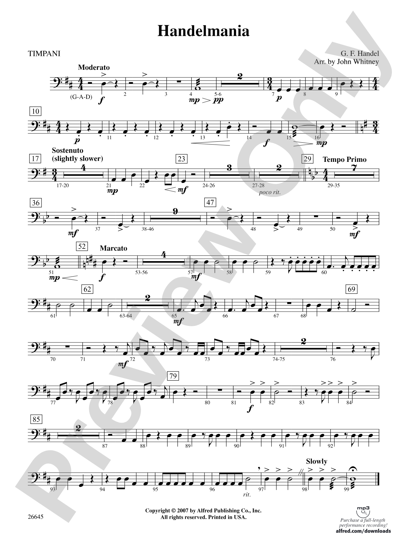 Handelmania: Timpani
