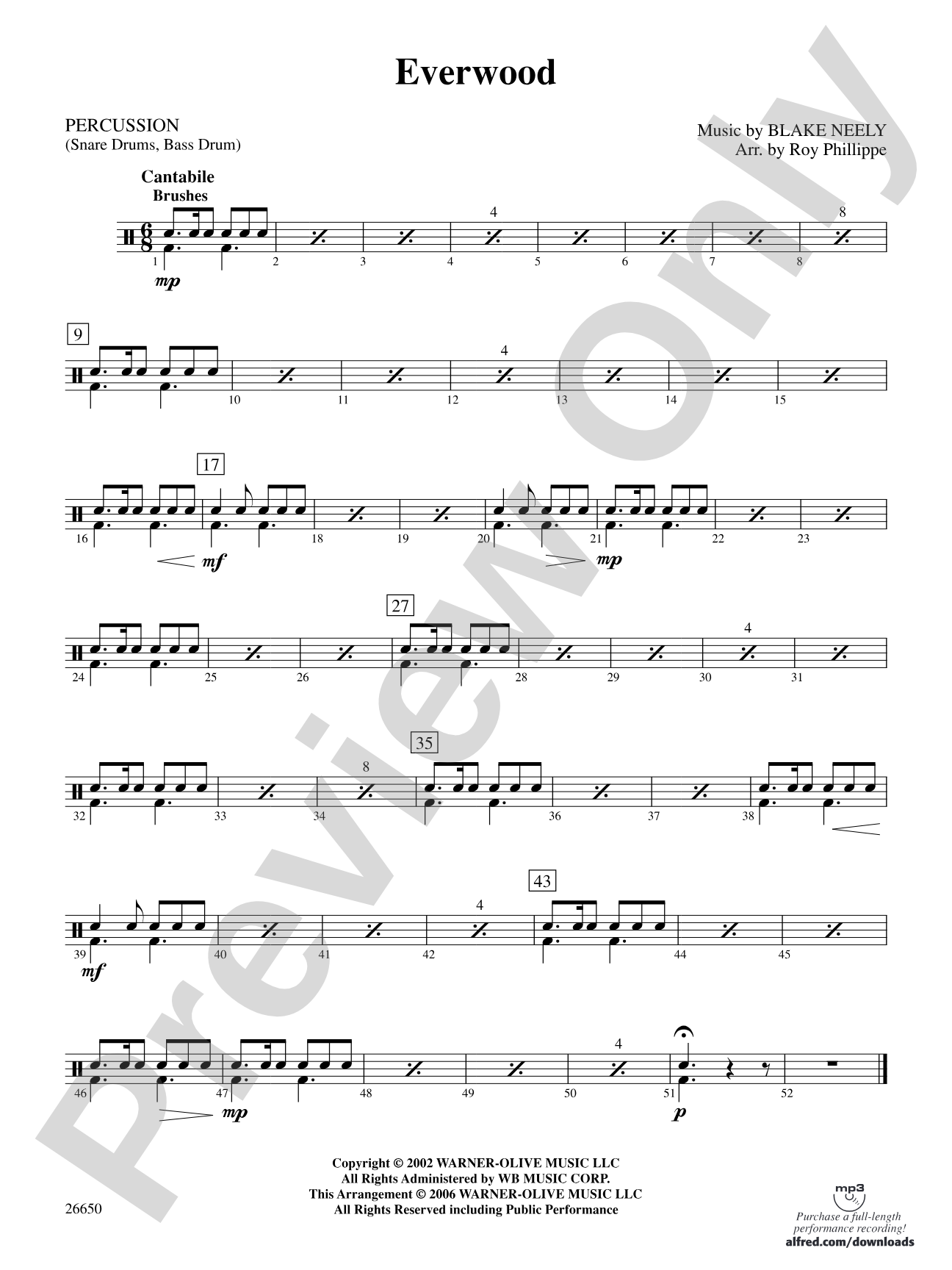 Everwood, Theme from: 1st Percussion