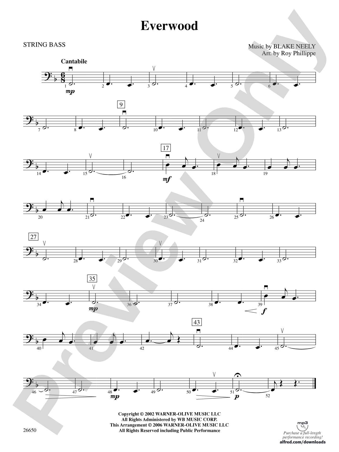 Everwood, Theme from: String Bass