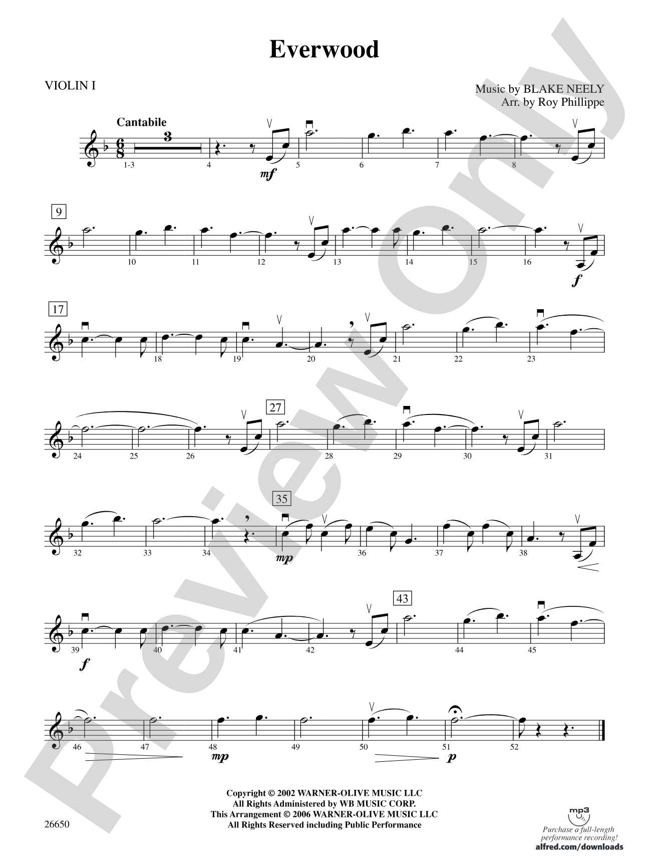 Everwood, Theme from: 1st Violin