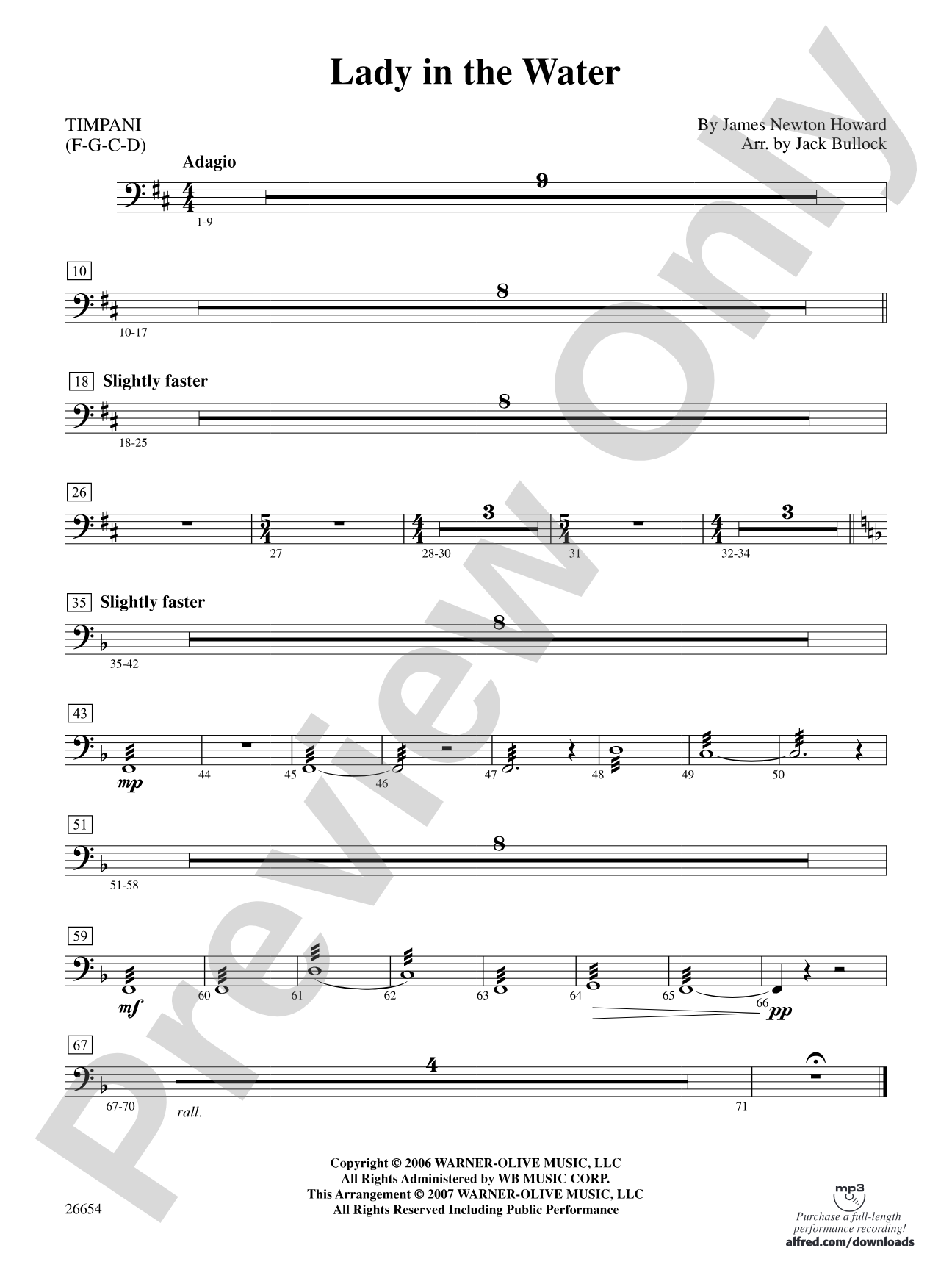 Lady in the Water: Timpani