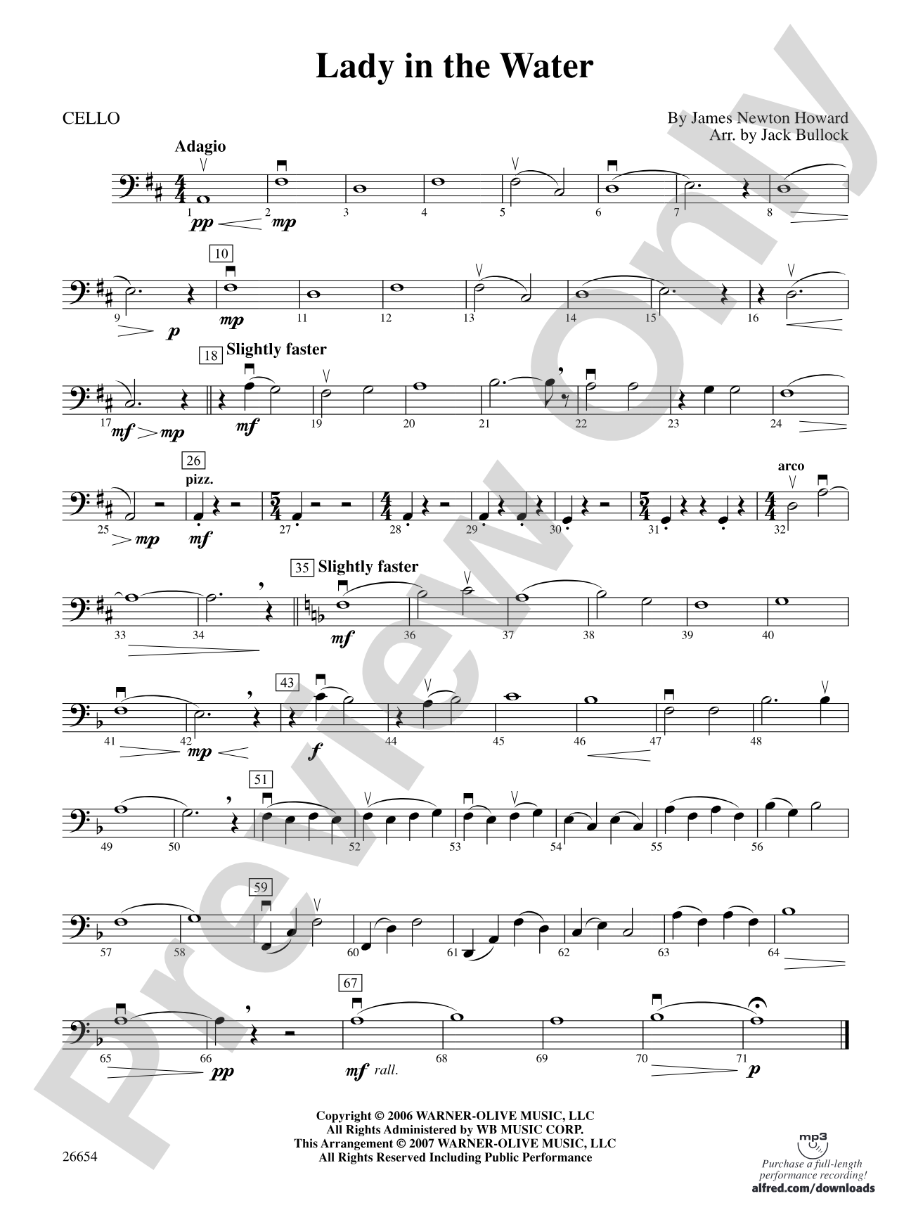 Lady in the Water: Cello