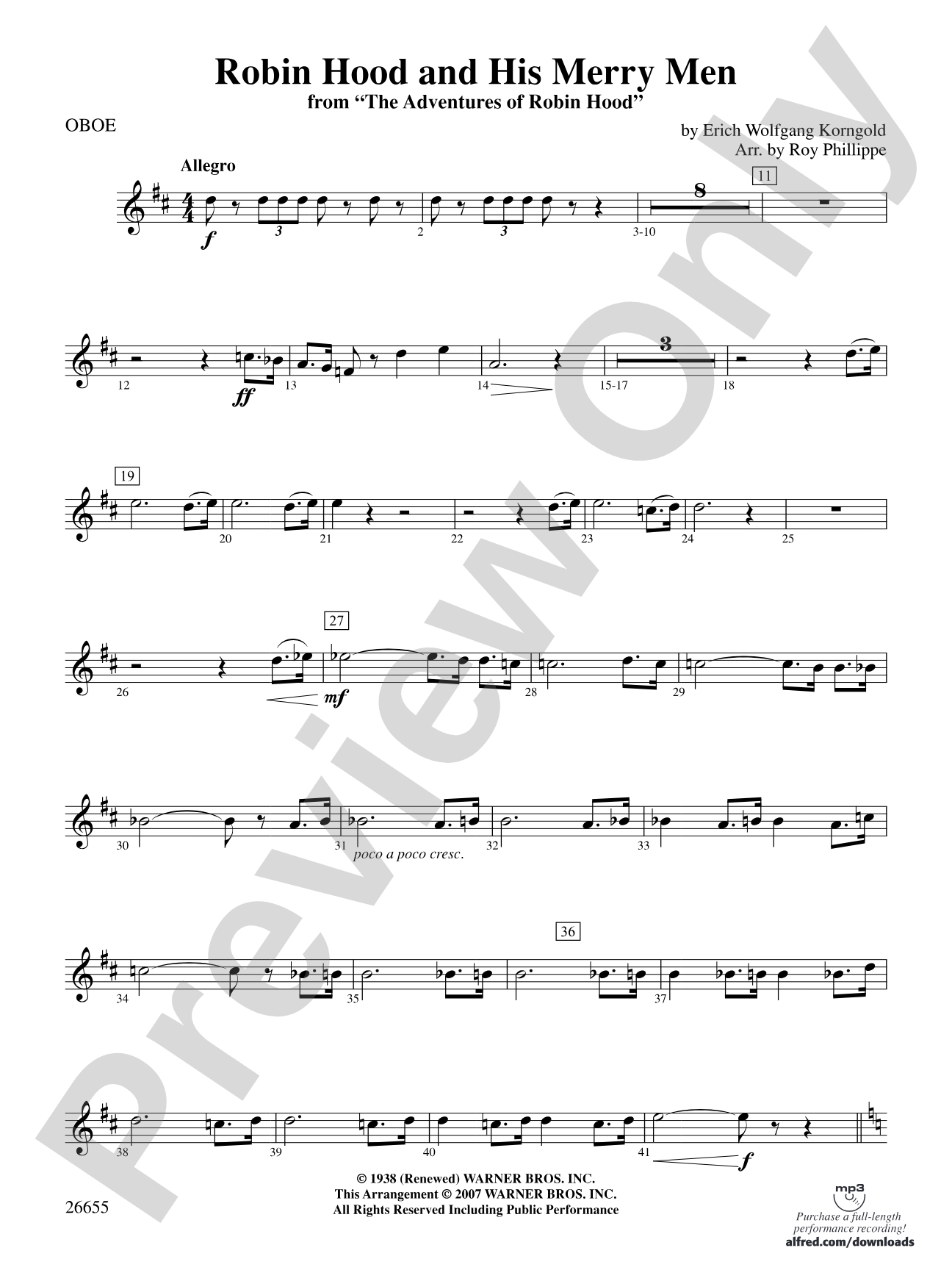 Robin Hood and His Merry Men: Oboe