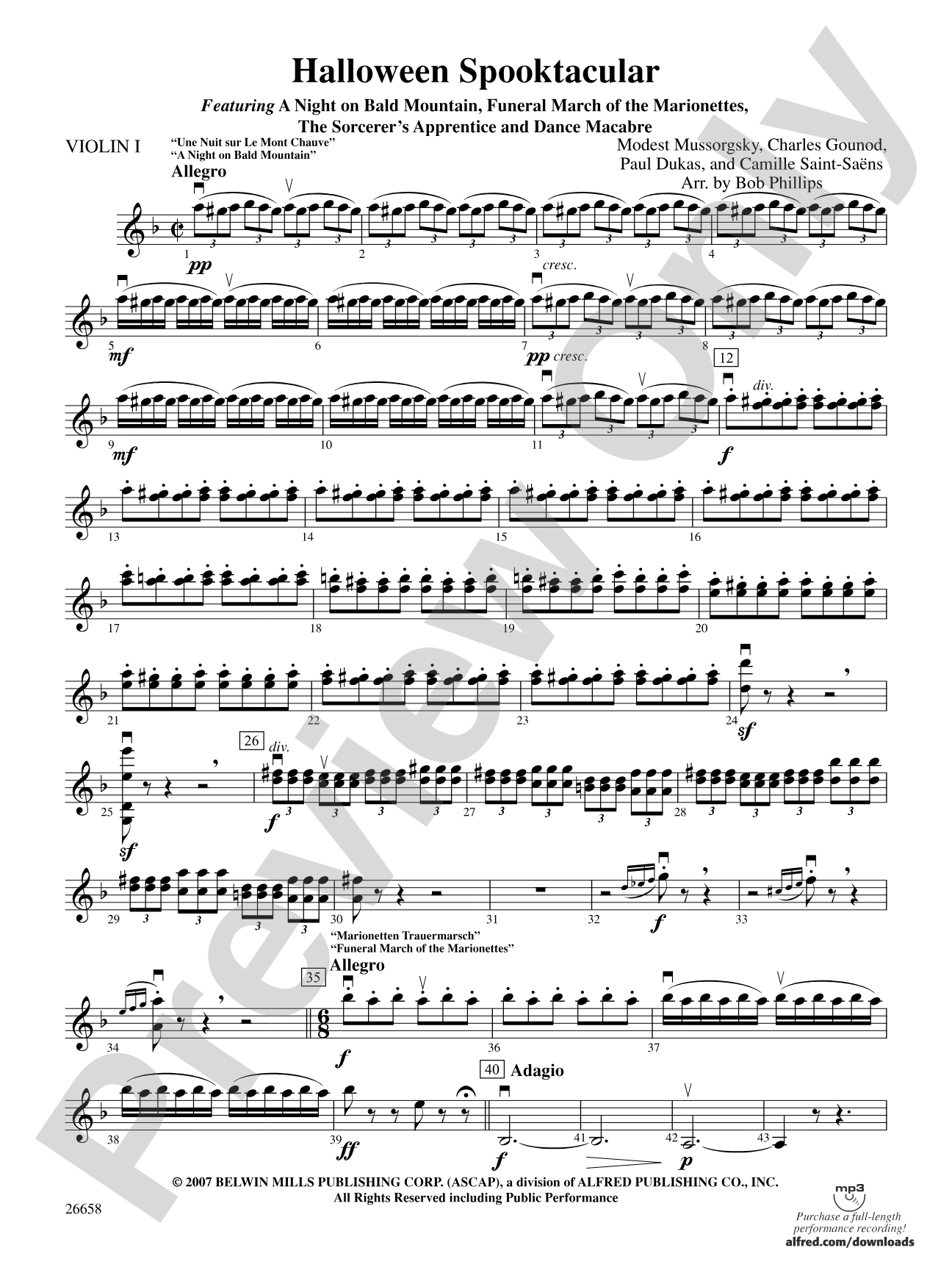 Halloween Spooktacular: 1st Violin