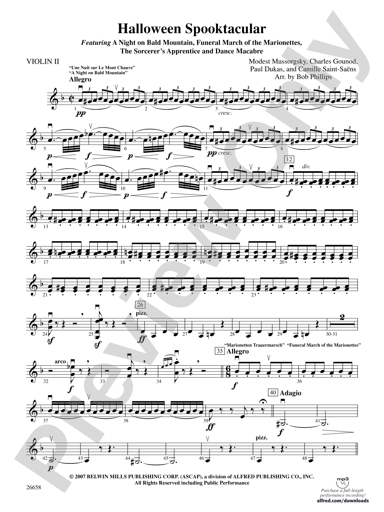 Halloween Spooktacular: 2nd Violin