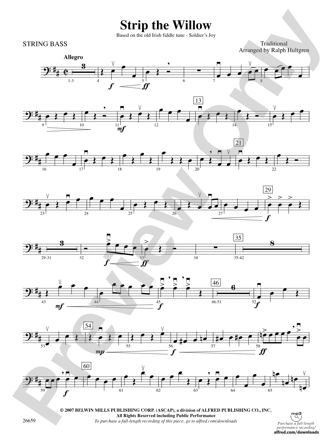 Strip the Willow: String Bass