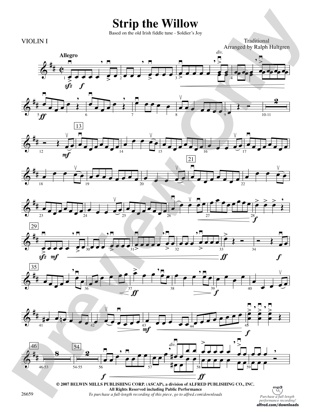 Strip the Willow: 1st Violin