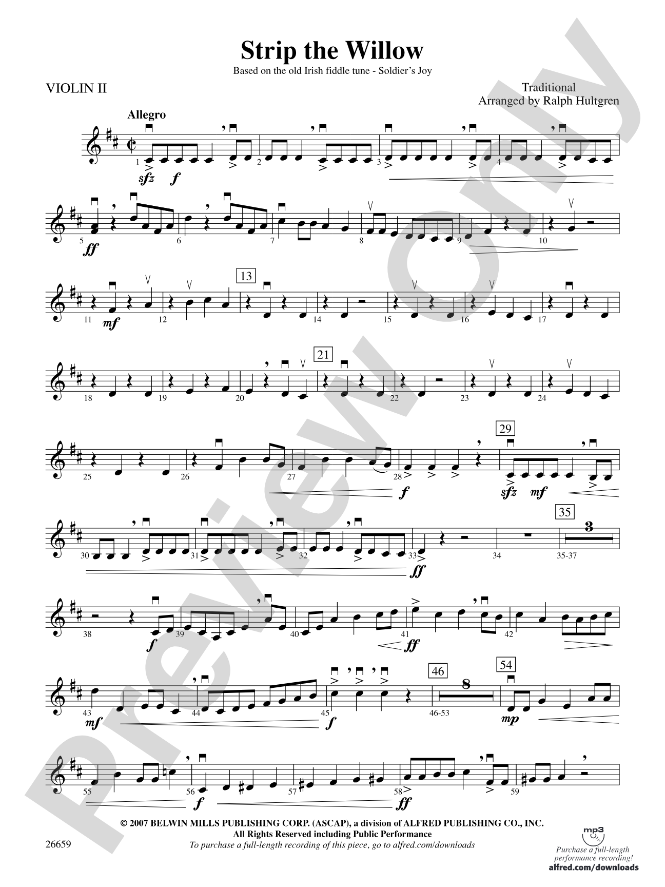 Strip the Willow: 2nd Violin