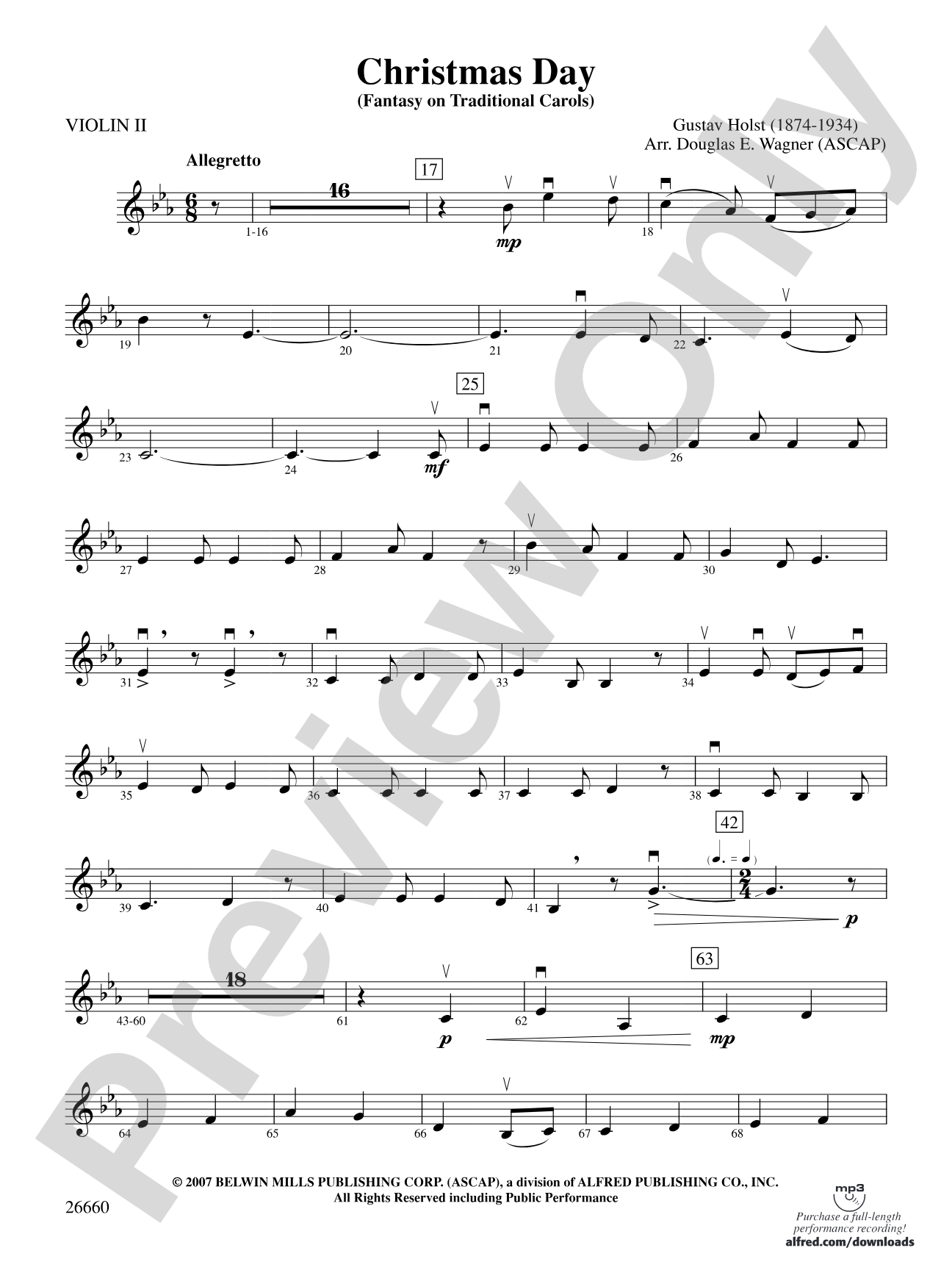 Christmas Day: 2nd Violin