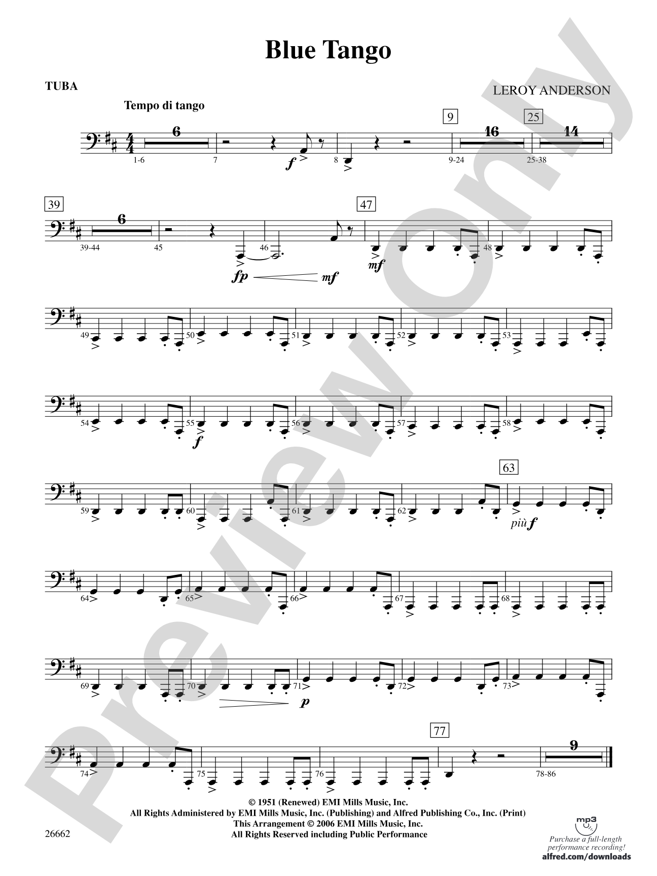 Blue Tango: Tuba