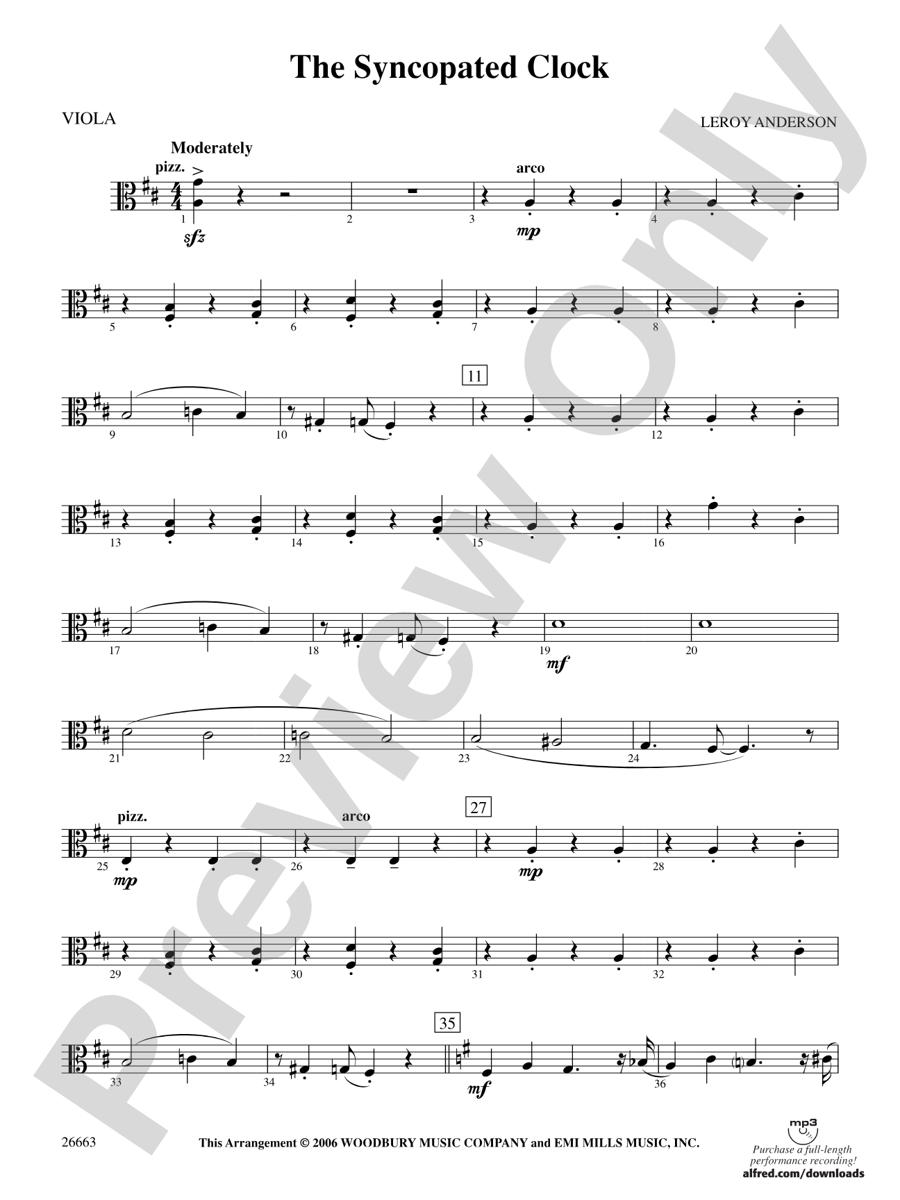 The Syncopated Clock: Viola