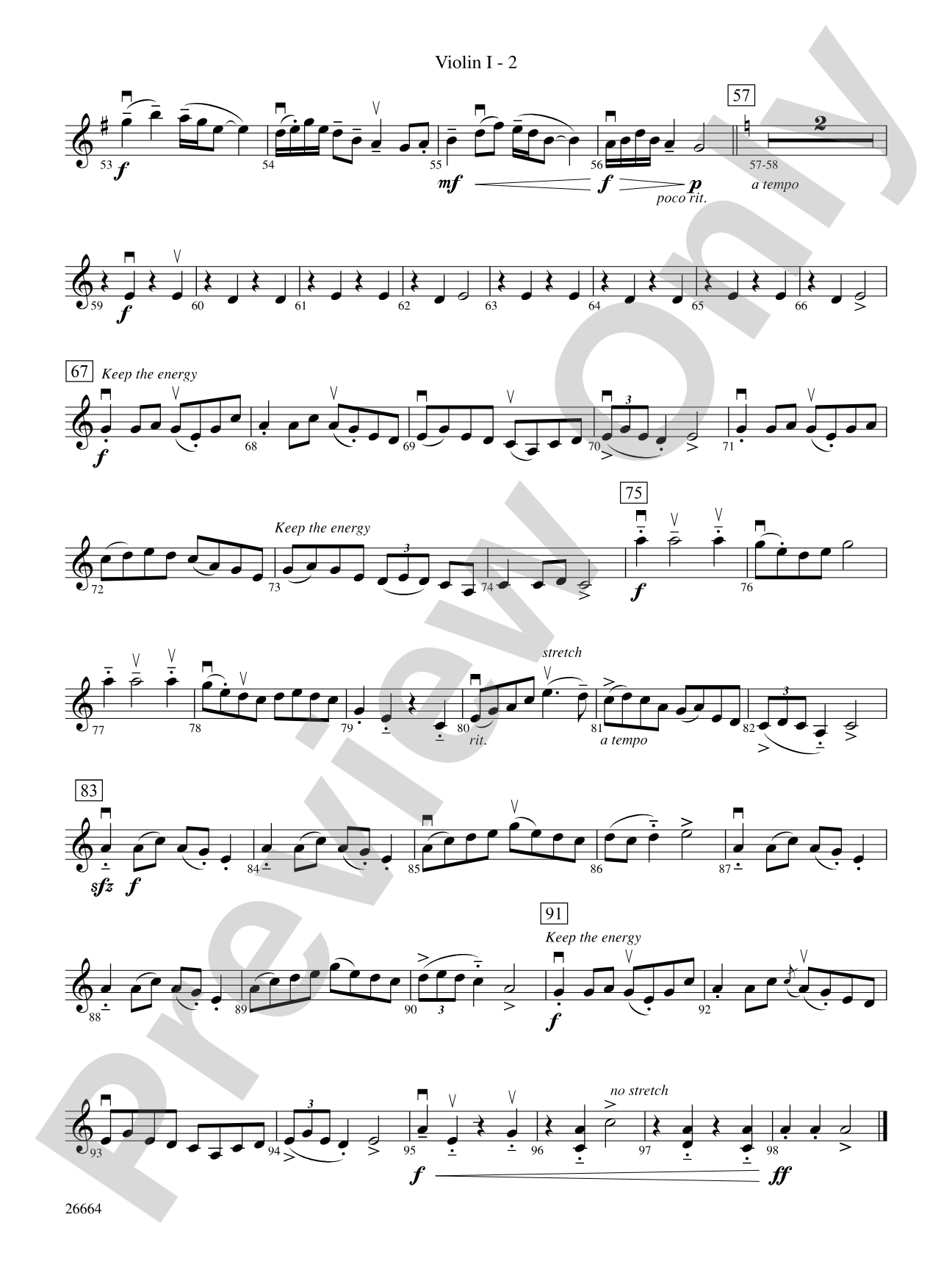 Tatarian Dances: 1st Violin