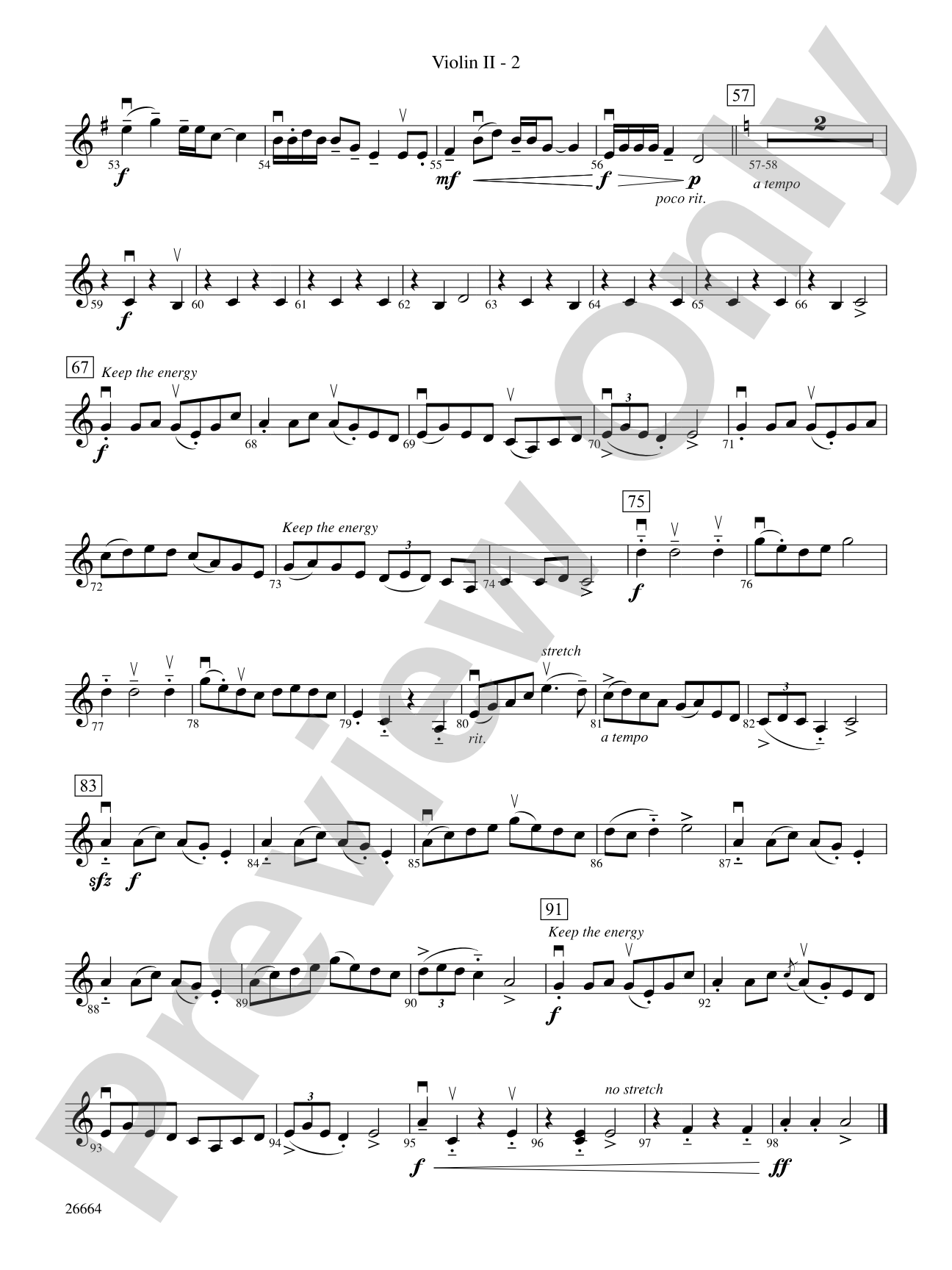 Tatarian Dances: 2nd Violin