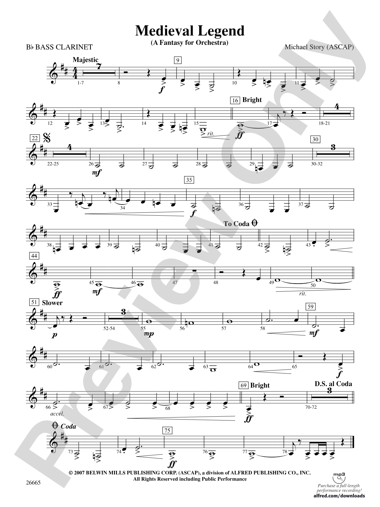 Medieval Legend: B-flat Bass Clarinet