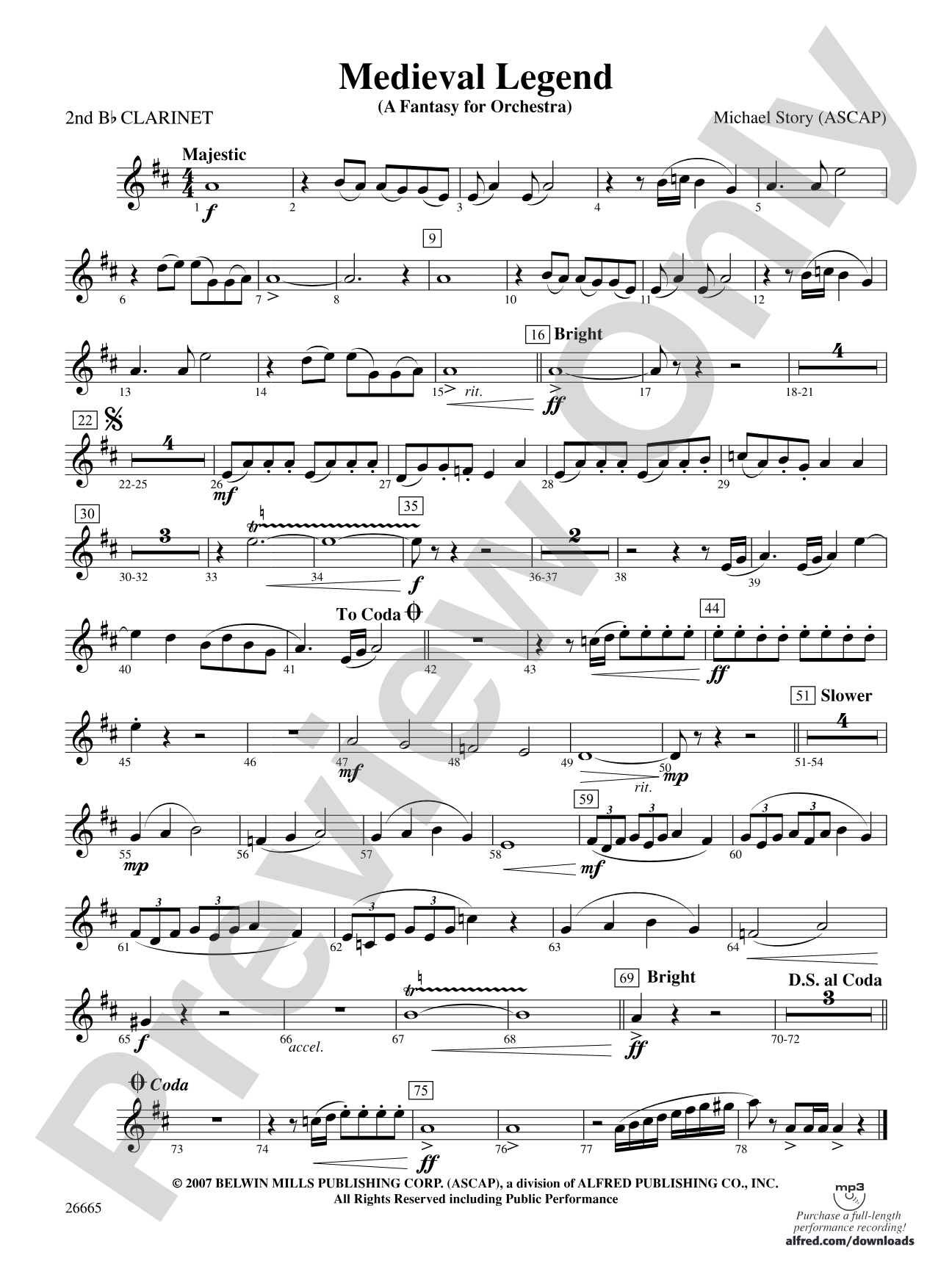 Medieval Legend: 2nd B-flat Clarinet