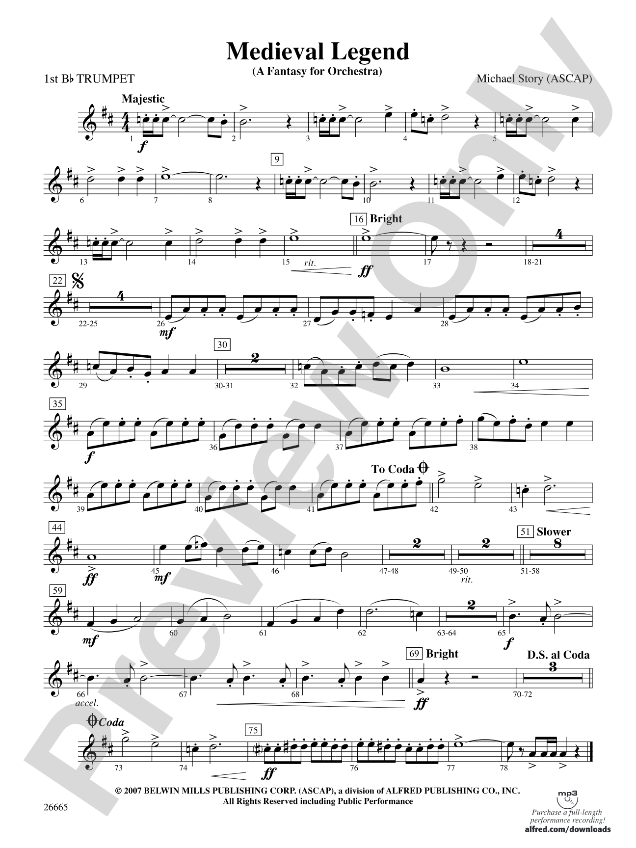 Medieval Legend: 1st B-flat Trumpet