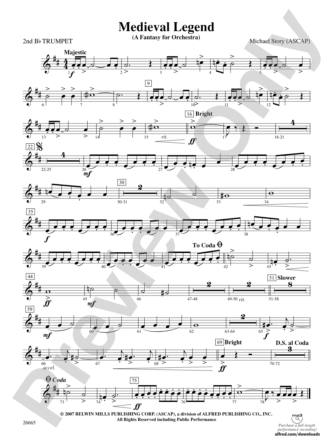 Medieval Legend: 2nd B-flat Trumpet
