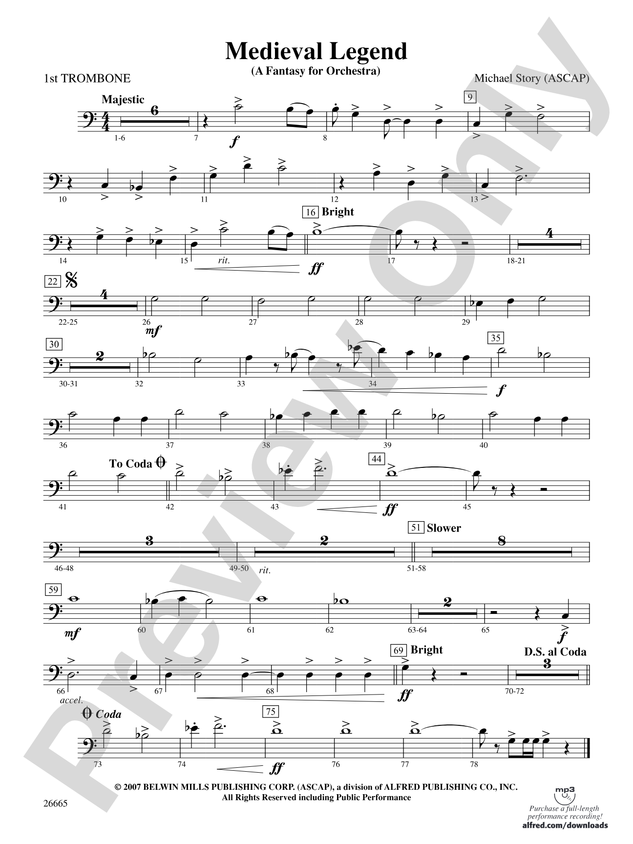 Medieval Legend: 1st Trombone