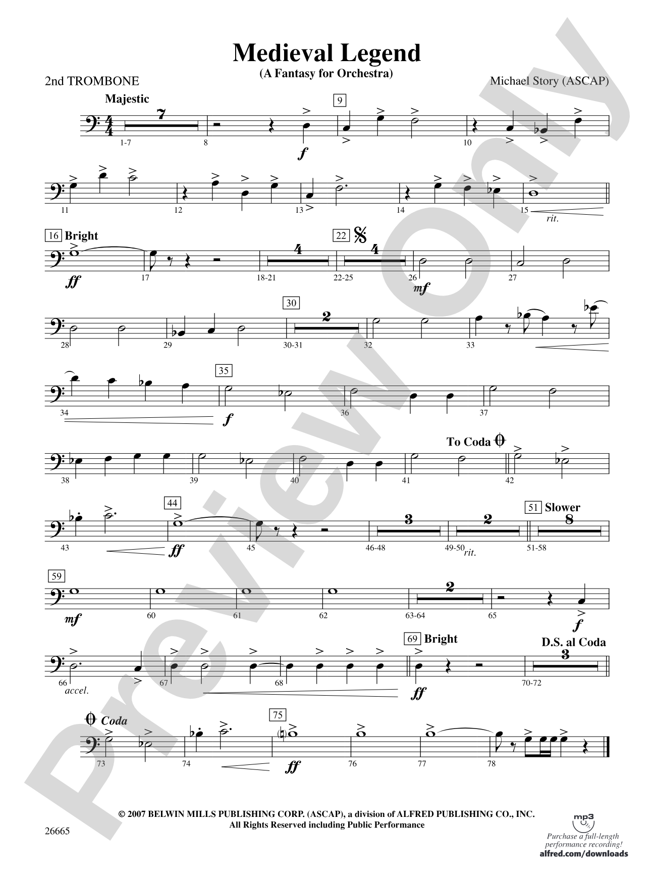 Medieval Legend: 2nd Trombone