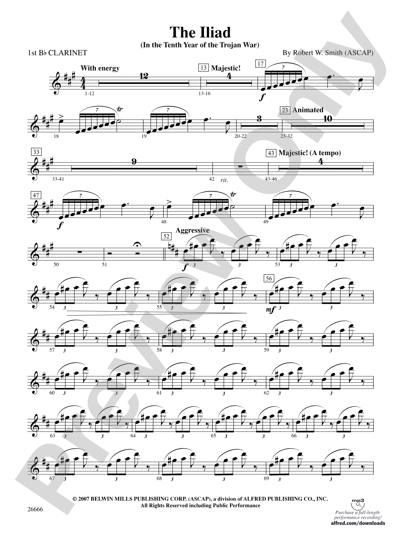 The Iliad: 1st B-flat Clarinet