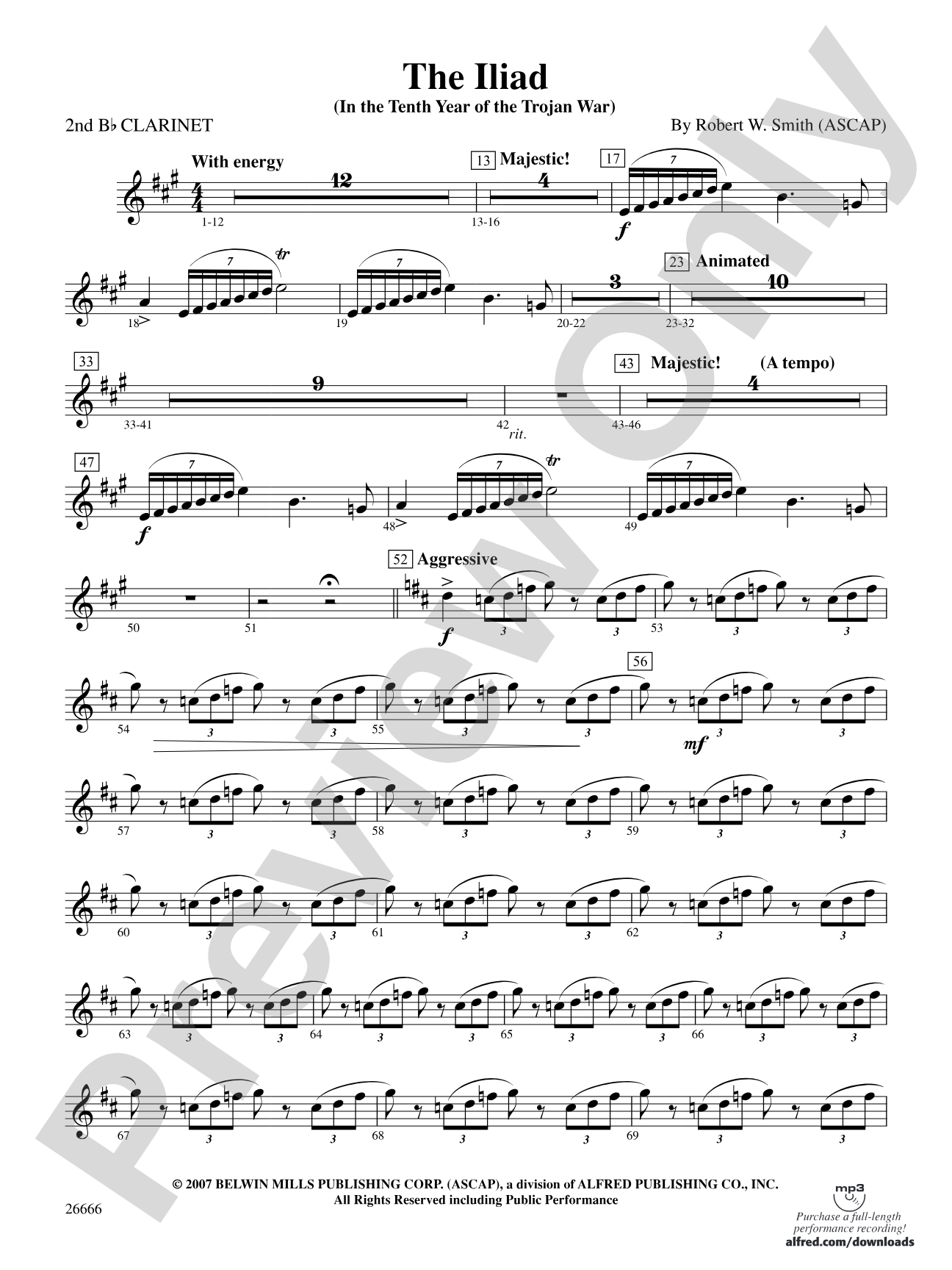 The Iliad: 2nd B-flat Clarinet