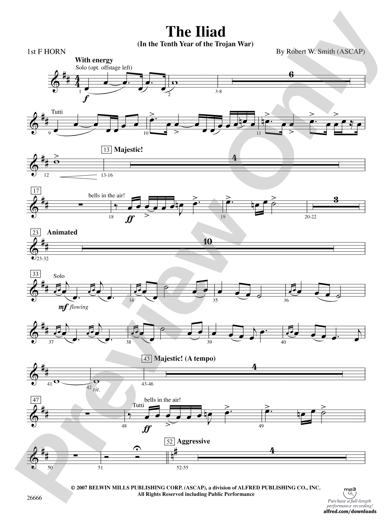 The Iliad: 1st F Horn