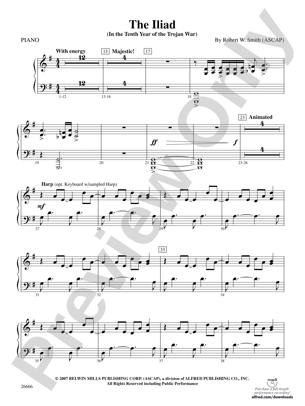 The Iliad: Piano Accompaniment