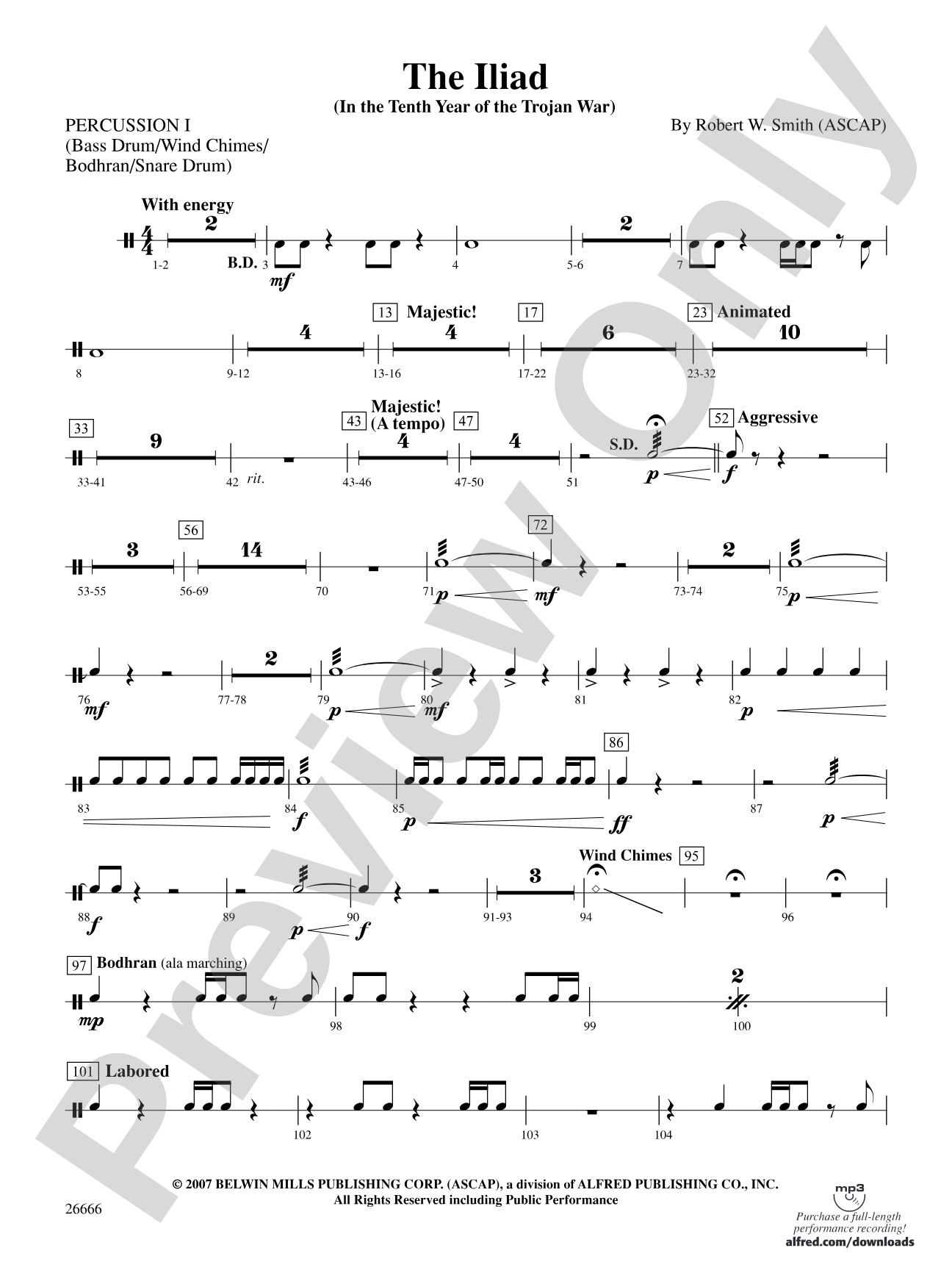 The Iliad: 1st Percussion