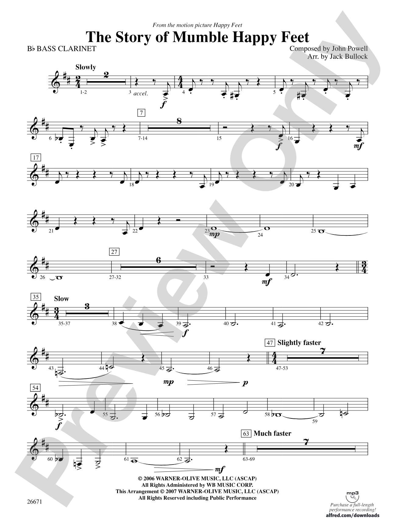 The Story of Mumble Happy Feet: B-flat Bass Clarinet