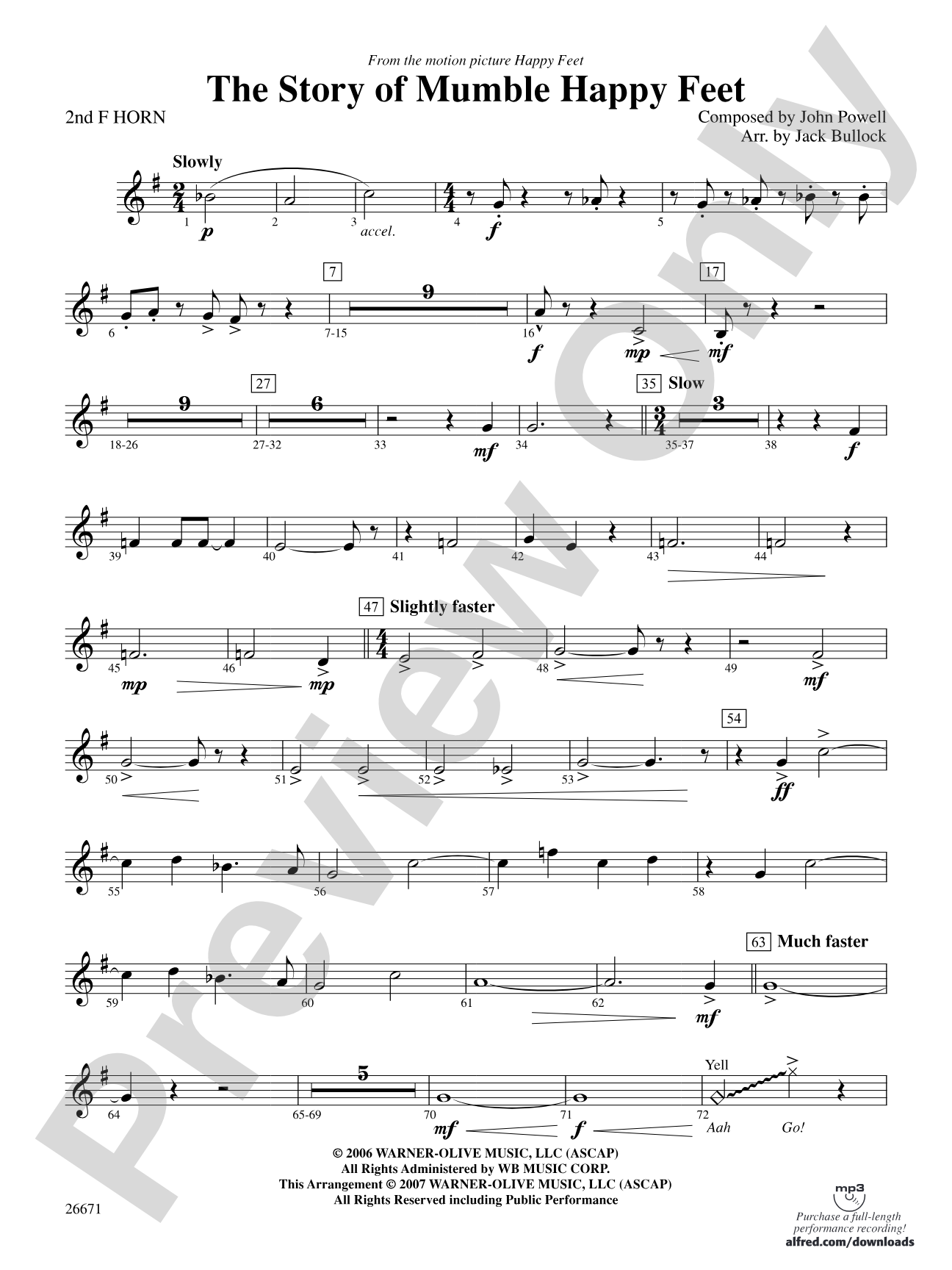 The Story of Mumble Happy Feet: 2nd F Horn