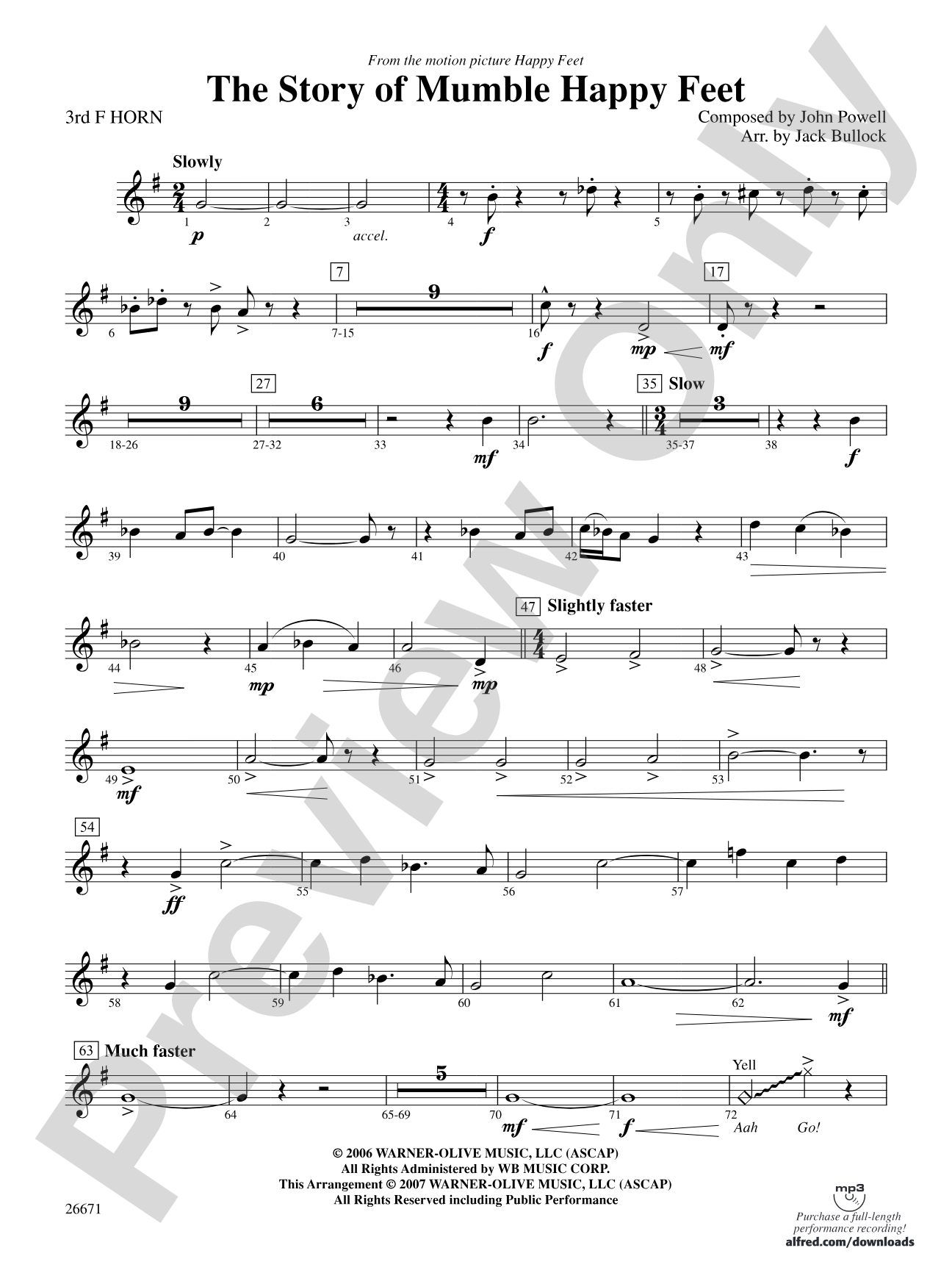 The Story of Mumble Happy Feet: 3rd F Horn